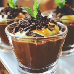 To make this rich and creamy dessert, gather the following ingredients: - 2 ripe avocados, peeled and pitted - 1/2 cup unsweetened cocoa powder - 1/4 cup maple syrup (or substitute with agave syrup) - 1/4 cup almond milk (or any preferred plant-based milk) - 1 teaspoon pure vanilla extract - A pinch of sea salt - Dark chocolate shavings (for garnish) - Fresh mint leaves (for garnish) Health benefits of avocados Avocados are a great source of healthy fats. They provide fiber, which helps with digestion. Plus, they are rich in vitamins like E and K. These nutrients help keep your skin glowing and your heart healthy. Benefits of using unsweetened cocoa powder Unsweetened cocoa powder is packed with antioxidants. These can help reduce inflammation and support heart health. It also adds a deep chocolate flavor without extra sugar. Advantages of maple syrup as a sweetener Maple syrup is a natural sweetener. It has a lower glycemic index than refined sugar. This means it won’t spike your blood sugar as much. Plus, it contains minerals like manganese and zinc, which are good for your body. Explore more about these ingredients in the [Full Recipe]. To start, I grab my food processor. I add the peeled and pitted avocados, cocoa powder, maple syrup, almond milk, vanilla extract, and a pinch of sea salt. I blend these ingredients together until they become smooth and creamy. It's important to stop the processor now and then to scrape down the sides. This helps mix everything well. The goal is a silky texture, free of lumps. After blending, I take a taste. If it needs more sweetness, I add a little extra maple syrup. Then, I blend it again for a quick mix. This step ensures that the flavors meld perfectly. It is all about finding that balance of taste that works for you. Once I am happy with the flavor, I carefully transfer the mousse into individual serving bowls. It is best to cover each bowl with plastic wrap. I then place them in the fridge for at least 30 minutes. This chilling time helps the mousse firm up and allows the flavors to deepen. The mousse will be even more delicious after chilling. For the full recipe, check out the complete instructions above. To get a creamy mousse, you need ripe avocados. Ripe avocados are soft and easy to blend. They create a smooth texture that is key for this dessert. If your avocados are too firm, they won't blend well. Check for ripeness by gently pressing the skin. If it gives slightly, it's ready to use. To avoid lumps, blend the mousse on high speed. Stop the blender a few times to scrape down the sides. This ensures all the ingredients mix well. If you notice any chunks, blend longer. The goal is a silky, smooth texture without any lumps. For a beautiful dessert, presentation matters. Use clear glass cups to show off the rich color of the mousse. Drizzle extra maple syrup on top for a sweet touch. You can also layer the mousse with fresh berries for a pop of color. Serve the mousse chilled for the best taste. After blending, let it cool in the fridge for 30 minutes. This helps the flavors mix and the mousse to firm up. Want to add extra flavor? Try mixing in a little espresso or chili powder. Espresso adds depth, while chili gives a spicy kick. Both pair nicely with chocolate. For garnishes, consider fresh fruit, nuts, or seeds. Dark chocolate shavings are a classic choice. Fresh mint leaves also add a nice touch. These not only look great but enhance the flavor too. For the full recipe, refer to the previous section. {{image_4}} To make a vegan chocolate avocado mousse, focus on ingredient choices. Use ripe avocados, cocoa powder, and plant-based milk. Maple syrup or agave syrup keeps the sweetness natural. Ensure all ingredients are vegan-friendly. For a vegan version, substitute the almond milk with any preferred plant-based milk. You can also use dates instead of maple syrup for sweetness. Blend the dates with the avocados for a smooth mix. If you want a sugar-free mousse, consider sweeteners like stevia, erythritol, or monk fruit. These options keep the mousse sweet without sugar. Using sugar substitutes might change the flavor a bit. Some sweeteners can have a cooling effect. Adjust the amount based on your taste. Always taste as you blend to get the right balance. Get creative with how you serve the mousse! Try layering it in clear glasses with fresh fruits. This adds flavor and a pop of color. You can also serve it with whipped coconut cream on top. Pair it with coffee or tea for a delightful dessert experience. For a fun twist, try adding chocolate chips or nuts for crunch. To keep your chocolate avocado mousse fresh, use airtight containers. Glass jars or plastic containers work well. These containers will help maintain the mousse's creamy texture. To prevent the mousse from browning, press plastic wrap directly onto the surface before sealing. This limits air exposure, which causes browning. Your mousse will stay fresh in the fridge for about three days. After that, the quality may decline. Look for signs of spoilage, like an off smell or changes in texture. If it becomes watery or has a strange color, it's best to throw it away. Yes, you can freeze chocolate avocado mousse! To freeze, scoop the mousse into freezer-safe containers. Leave some space at the top, as it will expand when frozen. To thaw, place it in the fridge overnight. Avoid microwaving, as this can change the texture. After thawing, stir gently to restore creaminess before serving. For best results, eat the mousse within one month of freezing. Chocolate avocado mousse is a rich dessert made from ripe avocados and cocoa powder. This treat is smooth, creamy, and full of flavor. Unlike traditional mousse, which often uses eggs and cream, this recipe is dairy-free and vegan. The avocado gives it a silky texture while adding healthy fats. Yes! You can use other plant-based milks like oat, soy, or coconut milk. Each choice adds a unique taste. Almond milk is popular for its light flavor, but coconut milk gives a creamier texture. The milk you choose may change the mousse's taste slightly, so try different ones to find your favorite! Absolutely! This mousse is a healthier dessert choice. Avocados provide good fats, fiber, and vitamins. Unsweetened cocoa powder adds antioxidants. Compared to typical desserts high in sugar and fat, this mousse is lower in calories and more nutritious. It satisfies sweet cravings without the guilt. To ramp up the chocolate flavor, add more cocoa powder. Start with an extra tablespoon and blend again. You can also mix in dark chocolate chips or melted chocolate for an even richer taste. Using high-quality chocolate products enhances the mousse’s depth, making every bite pure bliss. For the full recipe, check out the steps above! This blog post covers the delicious and healthy Chocolate Avocado Mousse. We explored the simple ingredients and their great benefits. You learned step-by-step instructions for making it smooth and tasty. Plus, we shared tips for serving and storing your mousse perfectly. In closing, this dessert is easy to make and full of good flavors. Enjoy experimenting with variations and serving ideas. Your taste buds and health will thank you!