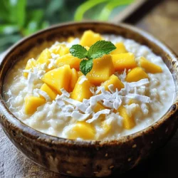 - 1 cup jasmine rice, thoroughly rinsed - 2 cups coconut milk (full-fat for creaminess) - 1 cup whole milk - ½ cup granulated sugar - 1 teaspoon pure vanilla extract - 1 teaspoon ground cinnamon - ½ teaspoon sea salt - 1 cup crushed pineapple, well-drained - ½ cup unsweetened shredded coconut - Fresh mango slices and mint sprigs for garnish - Selecting the right rice type for authenticity: Use jasmine rice for a sweet, floral flavor. This rice absorbs coconut milk well and gives a creamy texture. Other rice types may not provide the same taste or texture. - Best coconut milk options for richness: Choose full-fat coconut milk for a rich and creamy pudding. It adds depth and enhances the tropical flavor. Light coconut milk can work, but the pudding may be thinner. - Substitutes for dietary restrictions: If you need a dairy-free version, use almond milk or oat milk instead of whole milk. For a sugar substitute, try maple syrup or agave syrup, adjusting the amount to taste. - In a medium saucepan, combine: - 1 cup jasmine rice, thoroughly rinsed - 2 cups coconut milk (full-fat for creaminess) - 1 cup whole milk - ½ cup granulated sugar - 1 teaspoon pure vanilla extract - 1 teaspoon ground cinnamon - ½ teaspoon sea salt This mix creates a rich base for your Hawaiian rice pudding. Stir gently to get everything combined well. - Place the saucepan over medium heat. Bring the mixture to a gentle boil while stirring occasionally. This step is key to prevent the rice from sticking to the bottom. - Once it boils, reduce the heat to low. Cover the saucepan and let it simmer. Cook for about 20-25 minutes. Stir occasionally to avoid sticking. You’ll know it’s ready when the rice is tender, and the pudding thickens to your liking. - Stirring is crucial. It stops the rice from sticking and burning. Keep a close eye on it as it cooks. - Watch for signs that show your pudding is ready. The rice should be soft, and the mixture should look creamy and thick. If it seems too runny, let it cook a bit longer. - After cooking, take the saucepan off the heat. Gently fold in: - 1 cup crushed pineapple, well-drained - ½ cup unsweetened shredded coconut Make sure everything mixes evenly. This adds tropical flavor and texture to the pudding. - Let the pudding cool for about 10 minutes at room temperature. It will thicken more as it cools. You can serve the pudding warm or chilled. For an extra touch, top each serving with fresh mango slices and a sprig of mint. This adds color and a burst of flavor. For the complete process, check the Full Recipe. To make your Hawaiian rice pudding truly special, use fresh local ingredients. For instance, try ripe mangoes and fresh coconut. These can elevate the dish and add a genuine tropical taste. Toppings can also enhance flavor and richness. I love using a sprinkle of toasted coconut or a drizzle of honey. Fresh mint adds a pop of color and taste too. When serving, choose clear dessert cups. This way, guests can see the creamy pudding and colorful toppings. Serve it warm or chilled; both options delight. You can add creative toppings for extra flavor. Consider a dollop of whipped cream, a sprinkle of cinnamon, or even a few edible flowers for a stunning presentation. For fun flavor twists, think about adding spices or extracts. A pinch of nutmeg or a splash of almond extract can bring new life to your pudding. Certain fruits pair well with the pudding too. In addition to mango, try bananas, passion fruit, or even berries. They all add a refreshing contrast to the creamy base. For the Full Recipe, check the earlier section and enjoy making this comforting dessert! {{image_4}} You can make Hawaiian rice pudding even more exciting. Add tropical fruits like mango or banana. These fruits bring bright flavors and colors. They make the dessert feel fresh and lively. Macadamia nuts are another great addition. These nuts add crunch and a nutty taste. Try toasting them first for extra flavor. You can sprinkle them on top or mix them in. Both fruits and nuts create a fun twist on the classic recipe. If you follow a vegan diet, you can still enjoy this pudding. Use plant-based milk, like almond or oat milk. They will keep the creamy texture. For sweeteners, try maple syrup or agave. These options keep your dessert tasty and vegan-friendly. For gluten-free eaters, you're in luck! This dish is already gluten-free. Just ensure your ingredients, especially any toppings, are also gluten-free. You can enjoy this dish without worry. Rice pudding is popular in many cultures. In India, they make a version called kheer. It often has cardamom and raisins. In the Middle East, they serve it with rose water and nuts. Both styles show how versatile rice pudding is. You can also create fusion recipes. Try adding spices from different cultures. A hint of cinnamon and nutmeg can bring warmth. Mixing flavors from around the world can make this dish truly unique. For the full recipe, check out the Tropical Paradise Hawaiian Rice Pudding section. To keep your Hawaiian rice pudding fresh, store it in an airtight container. Place it in the fridge right after it cools. This helps maintain its creamy texture. Rice pudding lasts about 3 to 5 days in the fridge. Always check for any off smells before eating. You can freeze rice pudding for longer storage. First, let it cool completely. Then, scoop it into freezer-safe containers. Leave some space at the top, as it will expand. Seal the containers tightly. It can last up to 3 months in the freezer. When you're ready to eat, thaw it in the fridge overnight. To reheat, warm it gently in a saucepan. Add a splash of coconut milk for creaminess. Don’t let your leftovers go to waste! You can turn rice pudding into a tasty breakfast. Just add some fresh fruit and nuts. It also makes a great snack. Try mixing it with yogurt for a creamy treat. You can even use it as a filling for crepes or pastries. The possibilities are endless! Hawaiian rice pudding is a sweet, creamy dessert. It combines rice, coconut milk, and tropical fruits. This dish reflects Hawaii's rich culture and flavors. Locals enjoy it at family gatherings and celebrations. The use of coconut and pineapple shows the island’s bounty. Each bite transports you to a warm beach, making it special. Yes, you can make Hawaiian rice pudding in advance. Prepare it a day before, then store it in the fridge. This helps the flavors meld together. When you're ready to serve, just give it a quick stir. If it looks thick, add a splash of milk to loosen it. This method saves you time and keeps things stress-free for your gathering. To make your pudding creamier, use full-fat coconut milk. This adds richness to the dish. Cooking on low heat helps maintain a smooth texture. Stir frequently to prevent sticking, which keeps it creamy. You can also add an extra splash of milk toward the end. This little trick enhances the overall creaminess of your pudding. If you need a substitute for coconut milk, try whole milk or heavy cream. Almond milk is a lighter option, but it changes the flavor. Soy milk is another plant-based choice that works well. Each option brings a different taste, so choose based on your preference. You can still enjoy Hawaiian rice pudding, even without coconut milk. In this article, I covered the essential ingredients for Hawaiian rice pudding, from jasmine rice to crushed pineapple. I shared tips on how to prepare and cook for the best flavor and texture. We explored variations, storage tips, and answered common questions. Hawaiian rice pudding is a fun dish to make and enjoy. You can customize it to fit your taste and dietary needs. I hope you create this delicious treat and savor every bite!