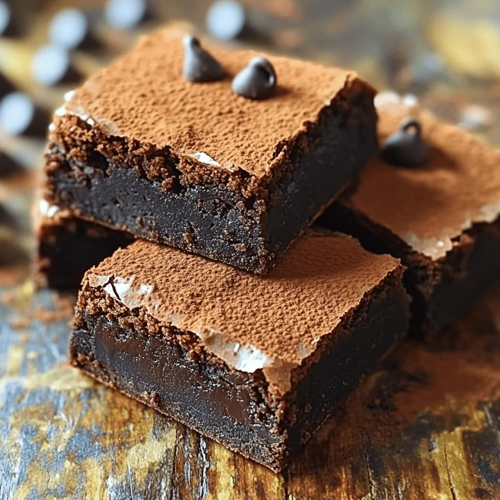 To make Healthy 87 Calorie Brownies, you need some simple, wholesome ingredients. Here’s what you will need: - 1 cup black beans, rinsed and drained - 2 tablespoons unsweetened cocoa powder - 3 tablespoons honey or maple syrup - 1 teaspoon pure vanilla extract - 1/4 teaspoon baking powder - A pinch of salt - 2 tablespoons unsweetened applesauce - 1/4 cup dark chocolate chips (optional) These ingredients work together to create a rich and fudgy brownie. Black beans give the brownies moisture and a boost of protein. Cocoa powder adds that deep chocolate flavor we all love. Sweeteners like honey or maple syrup help balance the taste, while vanilla extract enhances the overall flavor. If you want to take your brownies a step further, consider adding some optional ingredients. Here are a few ideas: - 1/4 cup chopped nuts (like walnuts or pecans) - 1/2 teaspoon instant coffee or espresso powder - A sprinkle of sea salt on top Nuts can add a nice crunch, while coffee enhances the chocolate flavor. A sprinkle of sea salt at the end can also deepen the taste. If you have specific dietary needs, don’t worry! There are easy substitutions you can make: - For a vegan option, use maple syrup instead of honey. - If you cannot use black beans, try canned chickpeas instead. - For a gluten-free version, ensure your cocoa powder and other ingredients are gluten-free. These swaps keep the brownies delicious while meeting your dietary needs. For the full recipe, check out the complete instructions to enjoy these guilt-free treats! To start, gather your ingredients. You need black beans, cocoa powder, honey or maple syrup, vanilla extract, baking powder, salt, applesauce, and optional chocolate chips. Rinse and drain the black beans well. This step is key to removing any extra liquid and making the brownies smooth. Next, preheat your oven to 350°F (175°C). While it warms up, grease an 8x8 inch baking dish or line it with parchment paper. This makes it easier to lift your brownies out later. Now, place the black beans, cocoa powder, honey or maple syrup, vanilla extract, baking powder, salt, and applesauce into a food processor. Blend until the mixture is completely smooth. Take your time and scrape down the sides as needed. This ensures all ingredients mix well. If you want a richer taste, add dark chocolate chips to the batter. Gently fold them in until mixed evenly. Pour the brownie batter into your prepared baking dish. Use a spatula to spread it out evenly. This helps with even baking. Put the dish in the preheated oven. Bake for 20 to 25 minutes. To check if they are ready, insert a toothpick in the center. If it comes out clean or has a few moist crumbs, they are done. Once baked, take the brownies out of the oven. Let them cool for about 10 minutes in the pan. This cooling time helps set the texture. After that, cut them into squares and enjoy! For the best texture, make sure to blend the batter until it is very smooth. This helps create a fudgy brownie. Watch the baking time closely. Overbaking can lead to dry brownies. Using unsweetened applesauce adds moisture without extra calories. It also keeps your brownies soft and chewy. If you like a little crunch, add nuts. Just fold them in after blending the batter. Using these steps, you will create delicious, healthy brownies that everyone will love. For more details, check out the Full Recipe. To boost health, you can use less sweetener. Try reducing honey or maple syrup by half. You can also swap in nut butter for a unique flavor twist. This adds protein and healthy fats. Using black beans helps keep your brownies moist and rich. You can even add ground flaxseeds for extra fiber. Simply mix one tablespoon of flaxseed with three tablespoons of water. Let it sit until it gels, then stir it into your batter. One common mistake is overmixing the batter. This can make the brownies tough. Blend just until smooth. Another mistake is not measuring the cocoa powder correctly. Too much cocoa can make brownies too dry. Make sure to use unsweetened cocoa powder for the best taste. Lastly, don't skip the cooling time. Cutting the brownies too soon can lead to a crumbly mess. For a special touch, serve your brownies warm. Add a dollop of Greek yogurt on top. This adds creaminess and protein. You can also pair them with dairy-free ice cream for a vegan option. A drizzle of honey or a sprinkle of cocoa enhances the look and taste. You might consider adding fresh berries on the side for a pop of color and flavor. Try these tips to take your healthy brownies to the next level. Enjoy your guilt-free treat! {{image_4}} You can easily make these brownies vegan and gluten-free. Use maple syrup in place of honey. Since the main ingredient is black beans, they are naturally gluten-free. Make sure your cocoa powder is also gluten-free. This recipe gives you a rich treat without any animal products or gluten. Want to add a fun twist? Try mixing in peppermint extract for a fresh flavor. You can also use nut butter, like almond or peanut butter. Swirl it into the batter for a creamy texture. Another idea is to add a touch of coffee for a deeper taste. Each twist makes the brownies unique! Fruits like mashed bananas or pureed pumpkin can add moisture and flavor. Nuts, like walnuts or pecans, add crunch and healthy fats. You can also toss in some berries for a burst of freshness. These additions not only boost nutrition but also make the brownies even tastier. Check out the Full Recipe for more tips! To keep your healthy 87 calorie brownies fresh, store them in an airtight container. Place a piece of parchment paper between layers to prevent sticking. Keep the container in a cool dry place, like a pantry. This method helps them last about four days. If you want to enjoy them longer, refrigeration is a great option. Just ensure they are well wrapped to avoid drying out. Freezing brownies is simple and effective. First, let the brownies cool completely. Then, cut them into squares. Wrap each square tightly in plastic wrap. Place the wrapped brownies in a freezer bag or airtight container. They can last up to three months in the freezer. When you're ready to eat, simply thaw them in the fridge overnight. To enjoy your brownies warm, preheat your oven to 350°F (175°C). Place the brownies on a baking sheet. Heat them for about 5-10 minutes. You can also use a microwave. Just warm them for 15-20 seconds on a microwave-safe plate. Enjoy them with a dollop of Greek yogurt or a scoop of dairy-free ice cream for an extra treat! Each healthy brownie has only 87 calories. This low-calorie count makes them perfect for guilt-free treats. You can enjoy them without worrying about your diet. These brownies are rich in flavor and texture. They are made with wholesome ingredients, so you get a tasty dessert without the extra calories. Yes, you can use different sweeteners. Honey and maple syrup are great options. If you want a lower-calorie choice, try stevia or monk fruit. Just remember to adjust the amount since these sweeteners are often sweeter than regular sugar. This flexibility lets you make brownies that fit your taste and diet. The best way to check if brownies are done is using a toothpick. Insert it into the center of the brownies. If it comes out clean or with a few moist crumbs, they are ready. If the toothpick has wet batter, bake them for a few more minutes. This method ensures you get the perfect texture every time. For the full recipe, follow the steps carefully and enjoy your brownies! These healthy 87 calorie brownies are simple and tasty. You learned about essential and optional ingredients, plus substitutions for diets. The step-by-step guide helps you bake with ease and get the right texture. I shared tips to make them healthier and avoid common mistakes. Don't forget the fun variations that add flavor and nutrition. Storing and reheating them properly ensures you enjoy their goodness longer. Now, get in the kitchen and create a batch full of joy and health!