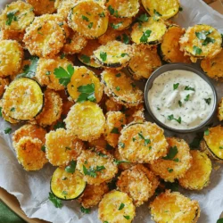 - 2 medium yellow squash, sliced into thin rounds (approximately 1/4 inch thick) - 1 medium zucchini, sliced into thin rounds (approximately 1/4 inch thick) - 1 cup all-purpose flour - 1 cup cornmeal - 1 teaspoon garlic powder - 1 teaspoon onion powder - 1 teaspoon paprika - 1/2 teaspoon cayenne pepper (optional for those who enjoy a kick) - Salt and black pepper to taste - 2 large eggs, beaten until well combined - Vegetable oil for frying (about 1 inch deep) - Fresh parsley, finely chopped (for garnish) Gathering the right ingredients is key to making crispy fried squash. The yellow squash and zucchini bring a mild taste and a nice crunch. The dry ingredients, like flour and cornmeal, create a crispy coating. Adding spices like garlic powder and paprika gives flavor. The eggs help the coating stick, while the oil is crucial for frying. Don't forget the fresh parsley for a pop of color! For the full recipe, check out the details above. Start by washing the yellow squash and zucchini under cool water. Use a clean cutting board and knife to slice both vegetables into thin rounds. Aim for about 1/4 inch thick slices. This thickness helps them cook evenly and become crispy. In a shallow bowl, mix the flour, garlic powder, onion powder, paprika, cayenne pepper, salt, and black pepper. Make sure to whisk it well. In another bowl, beat the eggs until smooth. This will be your egg wash. For the last step, place cornmeal in a separate bowl. Now, it’s time to coat the slices. Dip each squash and zucchini slice in the flour mixture first. Make sure to cover both sides. Then, dip it into the egg wash, letting the extra drip off. Finally, press the slice into the cornmeal to coat it well. This three-step coating gives you that crispy texture. Now, let’s heat the oil. In a large skillet, pour in enough vegetable oil to reach about 1 inch deep. Heat the oil over medium-high heat. You know it’s ready when it shimmers but doesn’t smoke. Carefully place the coated slices into the hot oil, but don’t overcrowd the pan. Fry each side for about 3-4 minutes until they turn golden brown. Once done, use a slotted spoon to move the fried slices onto a plate lined with paper towels. This will help drain any extra oil. Keep frying the remaining slices in batches, ensuring the oil stays hot for that perfect crispiness. To get the best crispiness, oil temperature is key. Heat the oil until it shimmers but does not smoke. Ideal frying temperature is about 350°F (175°C). Use a thermometer for accuracy if needed. Avoid overcrowding in the pan. Fry only a few slices at a time. This helps maintain the oil temperature. If you add too many slices, the oil cools down. This results in soggy squash instead of crispy bites. You can elevate the flavor with extra seasonings. Try adding Italian herbs or a sprinkle of cheese to the flour mix. A touch of lemon zest can add brightness. Pair your crispy squash with tasty dipping sauces. Ranch dressing works well. You might also enjoy a spicy mayo or tangy yogurt sauce. These options add another layer of flavor. For serving, arrange the crispy fried squash on a large platter. A simple parchment paper lining gives a rustic touch. Stack the squash high for a fun visual. Garnish with finely chopped fresh parsley. This adds a pop of color and freshness. For more flair, consider a drizzle of balsamic glaze. It looks beautiful and tastes great too. {{image_4}} You can switch up the texture of your crispy fried squash by using different coatings. - Panko breadcrumbs: This option adds an extra crunch. Just replace the cornmeal with panko. It gives a light and airy crisp that many love. - Gluten-free options: For those who need gluten-free dishes, use almond flour or chickpea flour. Both create a tasty and crispy coating for your fried squash. Adding more flavors to your fried squash can make it even better. Here are two ideas to consider: - Incorporating other vegetables: Try mixing in sliced carrots or bell peppers. They fry well and add color and taste. You can create a vibrant vegetable medley. - Adding cheese or herbs: Grated Parmesan or cheddar cheese adds a savory touch. Fresh herbs like basil or thyme can boost the flavor too. Mix them into your flour or cornmeal for a unique twist. Serving crispy fried squash is fun and varied. Here are some ideas to enhance your meal: - Accompanying side dishes: Pair it with a fresh salad or coleslaw. These sides add crunch and balance the meal nicely. You can also serve with roasted potatoes for a heartier option. - Serving with protein options: Crispy fried squash goes great with grilled chicken or fish. The crispy texture complements the proteins well. You can also serve it with a veggie burger for a tasty vegetarian meal. For the full recipe and more detailed cooking steps, check the Full Recipe. To store crispy fried squash, place it in an airtight container. This helps keep it fresh. The best temperature for refrigeration is below 40°F (4°C). If stored properly, it will last for about 2-3 days in the fridge. Use a container that is not too large. This way, the squash does not get squished or lose its crunch. You can reheat crispy fried squash in two ways: the oven or the microwave. I recommend using the oven for the best results. Preheat your oven to 400°F (200°C). Spread the squash on a baking sheet and heat for about 10 minutes. This method keeps it crispy. The microwave is quicker but makes the squash soft. If you use the microwave, heat it for 30 seconds. Check and heat more if needed. Can you freeze crispy fried squash? Yes, but it may lose some crispiness. To prepare for freezing, let the squash cool completely. Then, arrange the pieces in a single layer on a baking sheet. Freeze them for about an hour until firm. After that, transfer them to a freezer-safe bag. Remove as much air as possible. This way, you can enjoy them later, but they will not be as crispy as fresh. For the best taste, use them within 2-3 months. For more details, check the Full Recipe. To make crispy fried squash, start with fresh yellow squash and zucchini. Slice them into thin rounds, about 1/4 inch thick. In one bowl, mix all-purpose flour, garlic powder, onion powder, paprika, cayenne pepper, salt, and black pepper. In a second bowl, beat two eggs until well combined. Finally, place cornmeal in a third bowl for the last coating. Dip each slice first in the flour mix, then in the eggs, and lastly in the cornmeal. Heat vegetable oil in a pan until it shimmers. Fry the slices in small batches until golden brown and crispy, about 3-4 minutes each side. For the detailed steps, refer to the Full Recipe. Yes, you can fry many different vegetables. Try using eggplant, green beans, or mushrooms. Each vegetable adds unique flavor and texture to your dish. Just remember to slice them into uniform pieces for even cooking. You can also mix different vegetables for a colorful platter. The best oils for frying are those with high smoke points. Vegetable oil, canola oil, and peanut oil work great. These oils heat up well and help achieve that crispy texture without burning. Avoid oils like olive oil, as they can smoke at lower temperatures. To make crispy fried squash healthier, consider baking instead of frying. Coat the squash in the same flour and cornmeal mix, then spray lightly with oil. Place them on a baking sheet and bake at 425°F until crispy, about 20-25 minutes. You can also use whole wheat flour for added fiber, or try air frying for a healthier option. Frying squash and zucchini gives a tasty twist to these fresh veggies. You learned about the key ingredients and step-by-step instructions for making crispy fried squash. We discussed tips for perfecting texture and flavor, plus storage methods for leftovers. You can even try variations with different coatings and vegetables. Remember, cooking should be fun and allow for creativity. Enjoy your crispy fried dish, and don’t hesitate to experiment!