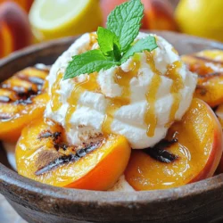 To make Old Fashioned Peaches and Cream, you need these simple ingredients: - 4 ripe peaches, halved and pitted - 2 tablespoons brown sugar - 1 teaspoon ground cinnamon - 1 tablespoon fresh lemon juice - 1 cup heavy cream - 2 tablespoons powdered sugar - 1 teaspoon pure vanilla extract - Fresh mint leaves for garnish I recommend using ripe, juicy peaches for the best flavor. Look for peaches that are slightly soft when you press them gently. They should smell sweet and fragrant. Varieties like Freestone or Clingstone peaches work well. Freestone peaches are easier to pit and have a great taste. Choose peaches with a golden color to ensure they are ripe and ready to eat. If you want a lighter option, you can try different creams. Half-and-half is a popular choice. It has less fat but still creates a nice texture. Another option is coconut cream, which adds a unique flavor. For a dairy-free choice, consider almond or oat milk whipped cream. These alternatives can give you a creamy texture without the heaviness of heavy cream. To start, heat your grill or grill pan to medium heat. You want a nice, hot grill. This heat helps caramelize the peaches and gives them those lovely grill marks. Keep an eye on it; you want it hot but not too hot. Next, grab a small mixing bowl. Combine 2 tablespoons of brown sugar, 1 teaspoon of ground cinnamon, and 1 tablespoon of fresh lemon juice. Mix them well. This glaze adds a sweet and tangy flavor to the peaches. It really makes each bite special! Now, brush the peach halves with your glaze. Make sure every piece is coated. Once you finish, place the peaches cut-side down on the grill. Grill them for about 4-5 minutes. You want them to look caramelized and have nice grill marks. They should smell amazing! While the peaches are grilling, it’s time to make the whipped cream. In a medium bowl, mix 1 cup of heavy cream, 2 tablespoons of powdered sugar, and 1 teaspoon of pure vanilla extract. Use a mixer or whisk to beat the cream until it forms soft peaks. Don’t overwhip; you want it light and fluffy! Once your peaches are grilled, take them off the heat and cool them for a minute. In a serving bowl, place two grilled peach halves. Spoon the whipped cream generously over each peach. If you saved any glaze, drizzle it on top to add sweetness. Finally, add fresh mint leaves as a garnish. It adds a nice color and taste! For the full recipe, check out the section above. Enjoy this delightful dessert! When picking peaches, look for a few key signs. They should feel slightly soft when you press gently. The skin should have a warm color, often yellow or golden. If the peach smells sweet, it’s likely ripe. Avoid peaches with green spots or hard areas. These signs help you choose the best fruit for your dish. To make great whipped cream, start with cold heavy cream. Use a chilled bowl and beaters for best results. Whip the cream on medium speed until soft peaks form. Stop as soon as you see peaks. If you whip too long, it can turn into butter. The goal is light and airy, perfect for topping your peaches. For a beautiful presentation, serve grilled peaches in clear bowls. This way, the golden color shines through. Add a generous dollop of whipped cream on top. A sprig of fresh mint adds a pop of green. You can also sprinkle a little cinnamon for extra color and flavor. These small touches make your dessert look special. Spices can bring out the best in your peaches. A dash of cinnamon adds warmth and depth. Try adding a pinch of nutmeg for a unique twist. If you like a bit of heat, consider a touch of cayenne or black pepper. These spices can elevate the sweetness and make your dessert even more delightful. {{image_4}} You can switch out peaches for other fruits. Try ripe nectarines for a similar taste. Plums also work well, adding a tangy twist. Cherries are another fun option, giving you a sweet and tart flavor. You can also use pineapple if you want a tropical vibe. Just remember to adjust the cooking time for firmer fruits. The idea is to keep the fruit juicy and warm. If you want to change the sweetness, you have options. Honey is a great natural choice. Maple syrup adds a rich flavor, too. For a lighter option, consider agave nectar. You can also add spices like nutmeg or ginger to mix up the flavor profile. They can make the dish more exciting and different each time you make it! To make a vegan version, swap the heavy cream for coconut cream. It whips up nicely and has a lovely flavor. Use a plant-based sweetener, like agave, to keep it vegan. You can also choose non-dairy yogurt for a creamier texture. The key is to keep the sweetness balanced while using fresh, ripe fruit. Enjoy these variations to create your own unique dessert! For the full recipe, check out the detailed steps. To store leftover grilled peaches, let them cool first. Place them in an airtight container. They stay fresh in the fridge for up to three days. If you want to keep them longer, freeze them. Wrap each peach half in plastic wrap, then place them in a freezer bag. Frozen peaches can last for up to three months. Whipped cream is best fresh, but you can store it. Keep any leftover whipped cream in a clean, airtight container. It can last in the fridge for up to two days. If you see it start to separate, gently re-whip it. Avoid freezing whipped cream, as it may change texture. Grilled peaches are best served warm. If you stored them in the fridge, just reheat them briefly in the microwave. Heat them in 15-second bursts until warm. Serve the peaches with fresh whipped cream on top. You can also drizzle more glaze for extra flavor. For a fun twist, try adding a scoop of vanilla ice cream alongside. Enjoy your delicious treat! Peaches and cream is a classic dessert. It started in the United States in the 1800s. This dish showcases the sweet taste of peaches with rich cream. It became popular in summer when peaches are ripe. Many families enjoy it during picnics and gatherings. The simple mix of flavors makes it a timeless treat. Yes, you can use canned peaches. They are a quick and easy option. Look for peaches packed in juice or water. Avoid those in syrup, as they are too sweet. Drain them before use. Canned peaches may not have the same texture as fresh peaches. Still, they can work well in a pinch. To make this dessert dairy-free, use coconut cream instead of heavy cream. Chill a can of coconut milk overnight. Scoop out the thick cream and whip it. You can also use almond milk or oat milk. Add a bit of cornstarch to thicken it up. This way, you still enjoy a creamy dessert without dairy. You can add many tasty toppings to enhance your dish. Here are some ideas: - Chopped nuts for crunch - Granola for texture - Fresh berries for a fruity kick - Chocolate shavings for a sweet twist - A drizzle of honey or maple syrup for extra sweetness Feel free to mix and match these options for fun! Don't forget to check out the Full Recipe for more tips. Old Fashioned Peaches and Cream is a delicious, easy dessert. We covered the best ingredients and tips for selecting ripe peaches. You learned how to grill peaches and make a tasty glaze. Plus, we discussed various alternatives for cream and sweeteners. Remember, you can personalize this dessert with fruits and spices. Keep experimenting and enjoy the new flavors. Whether you serve it at a gathering or savor it alone, this treat is a winner. Happy grilling!
