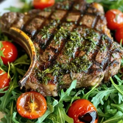 To make a Tuscan grilled rib eye steak, gather these ingredients: - 2 rib eye steaks (approximately 1 inch thick) - 4 cloves garlic, finely minced - 2 tablespoons fresh rosemary, finely chopped - 2 tablespoons fresh thyme, finely chopped - 1 tablespoon extra virgin olive oil - 1 teaspoon fresh lemon zest - Sea salt and freshly ground black pepper, to taste - 1 cup cherry tomatoes, halved - 1/4 cup balsamic vinegar - Fresh arugula, for serving Fresh herbs bring the dish to life. Rosemary and thyme add depth. They create a fragrant blend that enhances the rich flavor of the rib eye. Fresh herbs also provide a pop of color. This makes your dish not just tasty, but also visually appealing. Using dried herbs lacks the same brightness. Fresh herbs keep your meal vibrant and fresh. I recommend using extra virgin olive oil for this recipe. It adds a fruity note that blends well with the herbs. Season your steak generously with sea salt and black pepper. These basics enhance the natural flavors. If you want to experiment, consider adding herbs like oregano or sage. Each adds its unique twist to the flavor profile. For the best taste, always use high-quality ingredients. Freshness matters in every bite. Start by making the herb paste. In a small bowl, mix together: - 4 cloves garlic, finely minced - 2 tablespoons fresh rosemary, finely chopped - 2 tablespoons fresh thyme, finely chopped - 1 tablespoon extra virgin olive oil - 1 teaspoon fresh lemon zest - Sea salt and freshly ground black pepper, to taste Stir well until it forms a fragrant mix. Take your rib eye steaks and rub the herb paste all over them. Make sure they are well coated. Let the steaks sit at room temperature for about 30 minutes. This step helps the flavors soak in and makes the steak taste great. While your steaks marinate, it's time to prepare the grill. Preheat your grill to medium-high heat. Make sure it gets hot enough to cook the steaks evenly. This step is key to achieving that perfect sear. A well-heated grill gives the meat a nice crust while keeping it juicy inside. Once the grill is hot, place your marinated rib eye steaks on the grates. Cook them for about 4-5 minutes on one side. This timing is for medium-rare doneness. After that, flip the steaks over and cook for another 4 minutes. If you like your steak cooked more, adjust the time accordingly. After grilling, take the steaks off the grill and let them rest on a cutting board for about 5 minutes. Resting is important! It allows the juices to settle, making each bite juicy and tasty. Now, slice the steaks against the grain into thick pieces. Serve them over a bed of fresh arugula and top with the balsamic-marinated cherry tomatoes for added flavor and color. Enjoy your delicious Tuscan Grilled Rib Eye Steak! For the complete process, check the Full Recipe. To cook the rib eye steak just right, use a meat thermometer. Aim for 130°F for medium-rare. Keep in mind that cooking times vary with grill heat. I cook the steak for about 4-5 minutes on one side. After flipping, cook for 4 more minutes. Let the steak rest for 5 minutes after grilling. This step helps the juices settle back in. Flavor is key with rib eye steaks. Use fresh herbs like rosemary and thyme for the best taste. I love making a herb paste with garlic, olive oil, and lemon zest. Rub this paste all over the steak. It adds depth and freshness. For a sweet touch, toss cherry tomatoes in balsamic vinegar. This mix brightens the dish and adds color. Many cooks make the mistake of skipping the rest period. Resting helps keep the steak juicy. Another mistake is not preheating the grill enough. A hot grill gives you those beautiful sear marks. Lastly, don’t be shy with seasoning. A good amount of sea salt and black pepper makes all the difference. For the full recipe, check the Tuscan Herb Grilled Rib Eye Steak. {{image_4}} If you want to switch things up, try different spice blends. A simple mix of smoked paprika and cumin adds a nice depth. You can also use a blend of Italian herbs, like oregano and basil, to boost those Tuscan flavors. For heat, add crushed red pepper. Each blend brings a unique taste to your rib eye. Choosing the right veggies can enhance your meal. Grilled zucchini and bell peppers are great options. They add color and flavor. You can also try sautéed mushrooms for a rich taste. Roasted asparagus pairs well, too. These vegetables complement the juicy steak and make your plate pop. Not everyone has a grill, and that's okay! You can cook rib eye in a cast-iron skillet on the stove. Heat the skillet until it's hot, then sear the steak for 4-5 minutes on each side. You can also broil it in the oven for a quick and flavorful meal. Each method offers a delicious way to enjoy your Tuscan grilled rib eye steak. For the full recipe, check out the detailed steps in the earlier section. After your meal, let any leftover steak cool down. Wrap it tightly in plastic wrap or foil. You can also place it in an airtight container. Store it in the fridge for up to three days. This keeps it fresh and tasty for later. When you're ready to enjoy the leftovers, there are a few ways to reheat the steak. The best method is to use a skillet. Heat it on medium heat and add a splash of olive oil. Place the steak in the skillet and warm it for about 2-3 minutes on each side. You can also use the oven. Preheat it to 250°F (120°C) and place the steak on a baking sheet. Heat it for about 10-15 minutes. This keeps the steak juicy without overcooking it. If you want to keep the steak longer, freezing is a great option. First, wrap it tightly in plastic wrap. Then, place it in a freezer-safe bag or container. Make sure to remove as much air as possible. You can freeze the steak for up to three months. When you’re ready to eat it, thaw it in the fridge overnight before reheating. For more details, check the Full Recipe. You can tell if the steak is perfectly grilled by using a meat thermometer. For medium-rare, the temperature should be 130°F (54°C). Press the steak gently with your finger; it should feel firm but still springy. If you don't have a thermometer, look for a nice brown crust. You want the inside to be warm and juicy. Yes, you can marinate the steak overnight. This helps the flavors soak in deeply. Just make sure to keep it in the fridge. Take it out about 30 minutes before grilling. This way, it can come to room temperature. It makes for a better cook. Tuscan Grilled Rib Eye Steak pairs well with many sides. Here are a few ideas: - Roasted vegetables, like zucchini and bell peppers - Creamy mashed potatoes or polenta - A fresh arugula salad with lemon dressing - Grilled corn on the cob - Garlic bread for that extra crunch These sides will complement the steak's rich flavors and enhance your meal's overall experience. For the full recipe, check out the complete guide! This article covered the key steps to make a great Tuscan Grilled Rib Eye Steak. We discussed the best ingredients, the marinating process, and proper grilling techniques. Fresh herbs and the right oils boost flavors. Remember to check doneness and avoid common mistakes for the best results. Explore variations with spice blends and veggies to keep things interesting. Finally, proper storage helps you enjoy leftovers later. Experiment and have fun grilling your perfect steak every time.