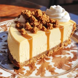 To make a No Bake Biscoff Cheesecake, you need a few key ingredients. Here’s the list: - 200g Biscoff cookies, finely crushed - 80g unsalted butter, melted - 400g cream cheese, softened - 100g powdered sugar - 200ml heavy whipping cream - 150g Biscoff spread, at room temperature - 1 teaspoon vanilla extract - A pinch of salt - Additional Biscoff cookies for topping Each ingredient plays a role in creating a rich and creamy cheesecake. The Biscoff cookies form a delicious crust, while the cream cheese gives the filling its creamy texture. The Biscoff spread adds a sweet, spiced flavor that is hard to resist. When choosing your ingredients, I recommend using high-quality cream cheese and real Biscoff spread. Avoid low-fat versions; they often lack the rich taste we want. For the best results, let the cream cheese sit out until it’s soft. This makes mixing easier and helps create a smooth filling. To learn how to combine these ingredients into a delightful dessert, check out the Full Recipe. First, take 200g of Biscoff cookies and crush them finely. You can use a food processor or a bag and a rolling pin. Next, melt 80g of unsalted butter in a small bowl. Combine the crushed cookies and melted butter in a medium mixing bowl. Mix them well until the cookie crumbs look wet and sandy. Now, grab a 9-inch springform pan. Press the cookie mixture firmly into the bottom of the pan. Make sure it is even and compact. After that, place the pan in the fridge to let the crust set while you make the filling. In a large mixing bowl, add 400g of softened cream cheese. Use an electric mixer to beat it with 100g of powdered sugar. Mix on medium speed until the mixture is creamy and smooth. There should be no lumps left. Then, add 150g of Biscoff spread, 1 teaspoon of vanilla extract, and a pinch of salt. Keep mixing until everything is blended well. The mixture should be velvety and rich. Take another bowl and pour in 200ml of heavy whipping cream. Beat it using an electric mixer until stiff peaks form. This means the cream will hold its shape well. Be careful not to over-whip it, or it can turn grainy. Now, gently fold the whipped cream into the cream cheese mixture. Use a rubber spatula and be gentle. You want to keep the light and fluffy texture of the whipped cream. Carefully pour the cheesecake filling over the chilled cookie crust in the springform pan. Use a spatula to smooth the top for an even finish. Once done, cover the cheesecake with plastic wrap. Place it in the fridge and chill for at least 4 hours, but overnight is best. This allows the cheesecake to set firmly. When ready, gently remove the cheesecake from the springform pan. Top it with extra Biscoff cookies for a nice finish. Enjoy this tasty treat! For the complete recipe, refer to the [Full Recipe]. Using room temperature ingredients is key. Cold cream cheese will not mix well. Let it sit out for 30 minutes before you start. This helps create a smooth filling. When mixing, use a hand mixer on medium speed. Mix until the cream cheese and sugar blend into a creamy texture. To make your cheesecake look stunning, slice it carefully. Use a hot knife for clean cuts. Wipe the knife with a damp cloth between slices. For garnishes, add a dollop of whipped cream on each slice. Drizzle extra Biscoff spread for a nice touch. You can also sprinkle crushed Biscoff cookies on top. One common mistake is the crust sticking to the pan. To avoid this, grease your springform pan lightly. Also, press the crust firmly and evenly. Another mistake is over-whipping the cream. Stop mixing as soon as stiff peaks form. If you mix too much, the cream can become grainy. For the full recipe, check out the section above. {{image_4}} You can change the flavor of your cheesecake by swapping the cookie base. Try using Oreos, graham crackers, or even chocolate wafers. Each cookie adds a new taste to your dessert. If you want a different spread, consider Nutella or peanut butter. Both options create a unique twist. You can make a hazelnut cheesecake or a rich peanut butter version. Mixing these flavors can be fun and tasty! For a dairy-free or vegan cheesecake, use cashew cream instead of cream cheese. Blend soaked cashews with a bit of coconut cream for a smooth texture. You can also use dairy-free whipped cream, which works well in the recipe. If you need a gluten-free option, substitute the Biscoff cookies with gluten-free cookies. Check the labels to ensure they meet your needs. This way, everyone can enjoy your cheesecake without worry. Explore these variations to make a No Bake Biscoff Cheesecake that suits your taste and dietary needs. For the full recipe, check out the detailed instructions above. To keep your No Bake Biscoff Cheesecake fresh, store it in the fridge. Always cover it with plastic wrap or a lid. This helps keep the cheesecake moist and prevents it from absorbing other smells. It will stay fresh for about 5 days. You can freeze your cheesecake if you want to keep it longer. First, let it chill in the fridge for at least 4 hours. Then, wrap it tightly in plastic wrap. Next, place it in an airtight container. It can stay in the freezer for up to 3 months. When you are ready to eat it, take it out and let it thaw in the fridge overnight. This way, it will stay creamy and delicious. Enjoy your cheesecake any time! For the full recipe, check out the No Bake Biscoff Cheesecake section above. No Bake Biscoff Cheesecake lasts about 5 days in the fridge. Keep it in an airtight container. After that, it may lose its texture and flavor. Always check for any signs of spoilage before eating. Yes, you can use light cream cheese. It will work well in this recipe. The cheesecake may be slightly less rich but still delicious. I recommend using full-fat cream cheese for a creamier texture, but light cream cheese is a fine substitute. Absolutely! You can make this cheesecake a day or two ahead. Just cover it well and keep it in the fridge. This gives the flavors time to blend, making it even tastier when you serve it. Yes, you can get creative with toppings! Try fresh fruit like berries or banana slices. You can also use chocolate shavings or caramel drizzle. These options can add extra flavor and a fun look to your cheesecake. You learned how to make a delicious No Bake Biscoff Cheesecake. We covered key ingredients, step-by-step instructions, and essential tips for success. Remember, using room temperature ingredients is key for a smooth texture. Explore variations to make this dessert your own and follow storage tips to keep it fresh. Enjoy your baking and impress others with your skills! Each bite of this cheesecake is a delight that brings joy.
