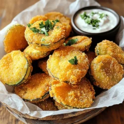 To make crispy fried okra, start with fresh okra. You need one pound of it. Look for firm, bright green pods. They should feel tender but not soft. Slice them into ½ inch rounds. This size helps create that perfect crunch when fried. Next, let’s gather the coating ingredients. You will need: - 1 cup buttermilk - 1 cup cornmeal - ½ cup all-purpose flour Buttermilk adds moisture and flavor. The cornmeal gives the okra that delightful crunch. The all-purpose flour helps bind everything together. Mix them well for an even coat. Now, it’s time for seasonings and oils. You will need: - 1 teaspoon paprika - ½ teaspoon garlic powder - ½ teaspoon onion powder - ½ teaspoon cayenne pepper (adjust to your taste) - Salt and freshly ground black pepper to taste - Vegetable oil for frying Each seasoning adds depth to the flavor. Adjust the cayenne to make it spicier or milder. Use enough vegetable oil to cover the bottom of your pan. This will help the okra fry evenly and get crispy. For the full recipe, refer to the earlier sections. Start by washing the fresh okra under cold water. This step is key for removing dirt. Next, slice the okra into rounds about ½ inch thick. Make sure to set the slices aside in a bowl. This ensures they are ready for soaking and frying. Pour one cup of buttermilk into a mixing bowl. Add the sliced okra to the bowl, making sure every piece is submerged. Soak the okra for about 15 minutes. This not only enhances the flavor but also helps the breading stick better when frying. In a separate bowl, mix cornmeal, all-purpose flour, paprika, garlic powder, onion powder, cayenne pepper, and a pinch of salt and pepper. Heat vegetable oil in a large skillet over medium-high heat. Test the oil by adding a pinch of the cornmeal mixture; it should sizzle. Remove the okra from the buttermilk, letting excess liquid drip off. Dredge each piece in the cornmeal mixture, ensuring each piece gets a good coating. Carefully add the coated okra to the hot oil in small batches. Fry for about 3-4 minutes per side until golden brown and crispy. Use a slotted spoon to transfer the fried okra to a plate lined with paper towels to absorb excess oil. Continue the frying process until all the okra is done. For a detailed recipe, check out the Full Recipe. To get that perfect crispy texture, follow these steps. First, soak the okra in buttermilk. This helps the coating stick well. Next, use a mix of cornmeal and flour for the breading. The cornmeal gives a nice crunch. If you want extra crispiness, let the coated okra rest for a few minutes before frying. This step lets the coating set. You can change the spice levels to fit your taste. The recipe calls for cayenne pepper, which adds heat. If you like it mild, use less. If you want more kick, add more cayenne. You can also try other spices like chili powder or black pepper. Taste the coating before frying to find the right balance for you. Choosing the right oil is key for frying. Use oils with high smoke points like vegetable or canola oil. These oils can handle high heat without burning. Make sure the oil is hot enough before adding the okra. You can test it by dropping a bit of the coating in the oil. If it sizzles, it’s ready. This helps ensure that your fried okra comes out crispy and golden. For the full recipe, check out the Crispy Southern-Style Fried Okra. {{image_4}} If you want a lighter version of fried okra, try baking instead of frying. To do this, preheat your oven to 425°F. After coating the okra, spread it on a baking sheet lined with parchment paper. Spray the okra lightly with cooking oil. Bake for about 20-25 minutes, turning halfway through. This method gives you crispy okra with less oil. You can also use whole wheat flour instead of all-purpose flour for more fiber. To spice up your fried okra, try adding different herbs and spices to the coating. For a more savory taste, mix dried thyme or oregano into the cornmeal mixture. You can also add grated Parmesan cheese for a cheesy kick. If you love heat, consider adding more cayenne pepper or a splash of hot sauce to the buttermilk. This can really bring out the flavors and make your dish stand out. Feel free to swap out ingredients based on what you have at home. For example, if you don’t have buttermilk, mix regular milk with a splash of vinegar or lemon juice. This will mimic the tanginess. You can also use rice flour or chickpea flour for a gluten-free option. If you can’t find fresh okra, frozen okra works too. Just thaw and pat them dry before breading. These swaps keep the spirit of the dish alive while catering to your needs. For the full recipe, check out the Crispy Southern-Style Fried Okra recipe! After enjoying your fried okra, store any leftovers in an airtight container. Place a piece of paper towel in the container to absorb moisture. This helps keep the okra crispy. Store it in the fridge for up to three days. I recommend eating it within two days for the best taste. To reheat fried okra, use the oven or an air fryer. Preheat your oven to 350°F (175°C). Spread the okra on a baking sheet. Heat for about 10-15 minutes until it's hot and crispy again. If using an air fryer, set it to 350°F and cook for about 5-7 minutes. This method helps retain the crispiness. To freeze fried okra, let it cool completely first. Place the okra in a single layer on a baking sheet. Freeze for about one hour until solid. Then transfer the okra to a freezer-safe bag or container. Remove as much air as possible before sealing. You can freeze it for up to three months. When ready to eat, thaw in the fridge and reheat using the methods above. Enjoy your Classic Fried Okra anytime! For the full recipe, check out the earlier section. Yes, you can use frozen okra! It makes cooking easier and saves time. Just remember to thaw it first. Pat it dry with a towel to remove any moisture. This helps keep the coating crispy when you fry it. I love serving fried okra hot and fresh. You can place it in a basket lined with parchment paper. Pair it with ranch dressing or a spicy dip for more flavor. It also goes well as a side dish with fried chicken or barbecue. To make fried okra gluten-free, swap out the all-purpose flour. Use a gluten-free flour blend instead. You can also use cornmeal only, which adds a nice crunch. This way, everyone can enjoy the crispy goodness without worries! For the full recipe, check out the link! Fried okra is simple to make and fun to enjoy. This post covered the key ingredients and step-by-step instructions to prepare delicious fried okra. I shared tips for crispiness and adjusting spice levels, along with variations for healthier options. Proper storage methods help keep your leftovers tasty. Remember, you can still use frozen okra and adapt recipes for gluten-free diets. Now, it's time to gather your ingredients and start frying! Enjoy your cooking adventure!
