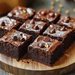 To make the ultimate chocolate fudge brownies, gather these key ingredients: - 1 cup unsalted butter (2 sticks) - 2 cups granulated sugar - 1 cup packed light brown sugar - 4 large eggs - 1 tablespoon pure vanilla extract - 1 cup all-purpose flour - 1 cup unsweetened cocoa powder - 1 teaspoon baking powder - 1/2 teaspoon salt - 2 cups semi-sweet chocolate chips - 1/2 cup chopped walnuts (optional) These ingredients come together to create rich, fudgy brownies that will delight your taste buds. Feel free to customize your brownies. Here are some ideas: - Chocolate chips: Use dark chocolate or white chocolate for a twist. - Nuts: Swap walnuts for pecans or almonds for a different crunch. - Flavorings: Add a splash of coffee or almond extract for deeper flavor. - Gluten-free: Replace all-purpose flour with a gluten-free baking blend. These options allow you to create a brownie that suits your taste. Choosing quality ingredients makes a big difference. Here are my favorite brands: - Butter: Challenge or Kerrygold for rich flavor. - Sugar: Domino or C&H for consistent sweetness. - Chocolate chips: Ghirardelli or Nestlé for smooth melting. - Cocoa powder: Valrhona or Hershey's for deep cocoa notes. Using these brands leads to the best results in your brownies. For the full recipe, check out the instructions above. Start by preheating your oven to 350°F (175°C). This step is crucial for even baking. Next, grab a 9x13 inch baking pan. You have two options here: lightly grease it with butter or oil, or line it with parchment paper. If you choose parchment, leave some hanging over the edges. This makes it easy to lift the brownies out later. In a medium saucepan, melt one cup of unsalted butter over low heat. Stir occasionally until it melts. Remove the pan from heat and let the butter cool. In a large bowl, mix the granulated sugar and brown sugar with the melted butter. Stir until smooth. Now, crack in four large eggs, one at a time. Whisk well after each egg to fully mix it in. Add one tablespoon of vanilla extract, stirring until everything is combined. In another bowl, sift together one cup of all-purpose flour, one cup of unsweetened cocoa powder, one teaspoon of baking powder, and half a teaspoon of salt. Gradually add this dry mix to your wet ingredients. Fold gently to keep the batter fudgy. You want to mix until just combined. Finally, use a spatula to fold in two cups of semi-sweet chocolate chips. If you like nuts, you can add half a cup of chopped walnuts. Make sure everything is evenly mixed without overworking the batter. Pour the brownie batter into your prepared pan. Spread it evenly across the surface. Place the pan in your preheated oven and bake for 25 to 30 minutes. To check if they are done, insert a toothpick into the center. It should come out with a few moist crumbs, but no wet batter. Once baked, take the brownies out of the oven. Let them cool in the pan for about 15 minutes. After that, use the parchment edges to lift the brownies out and place them on a wire rack. Allow them to cool completely before cutting into squares. For more detailed instructions, refer to the Full Recipe. To get that perfect fudgy texture, you want to mix just enough. Overmixing can make your brownies tough. Here’s how to do it right: - Use room temperature eggs. They blend better with the butter and sugar. - Fold in dry ingredients carefully. Stop mixing when you see a few flour streaks. - Don’t forget the chocolate chips. They add moisture and richness to the brownies. Baking can be tricky, but I have some tips to help you avoid mistakes: - Always preheat your oven. This helps your brownies bake evenly. - Use the right pan size. A 9x13 inch pan works best for this recipe. - Test with a toothpick. It should come out with a few moist crumbs, not wet batter. You can make your chocolate flavor pop with these tips: - Add a pinch of espresso powder. It intensifies the chocolate taste without making it taste like coffee. - Use high-quality chocolate chips. They make a big difference in flavor. - Try a sprinkle of sea salt on top. This balances the sweetness and enhances the chocolate. For more details, check the Full Recipe. Enjoy baking! {{image_4}} Adding nuts gives your brownies a nice crunch. I love using walnuts or pecans. They add great flavor and texture. Just chop them up and fold them into the batter before baking. About half a cup works well. If you prefer no nuts, that’s fine too! The brownies will still be rich and tasty. Want to switch things up? You can add fun flavors. Try peppermint extract for a minty treat. Just a teaspoon is enough. You can also add orange zest for a fresh twist. Use the zest of one orange. These flavors mix well with chocolate and make your brownies special. If you need gluten-free brownies, swap the all-purpose flour. Use almond flour or gluten-free flour blends. They work great in this recipe. Just remember that baking time might change a little. Always check your brownies a few minutes early. This way, you can enjoy delicious brownies no matter your diet! For the full recipe, check the Ultimate Chocolate Fudge Brownies section above. To keep your brownies fresh, store them in an airtight container. This method locks in moisture and flavor. If you stack them, place parchment paper between layers. This prevents sticking. You can store them at room temperature for up to 4 days. If you want longer storage, consider refrigeration. Just remember, refrigeration can change the texture slightly. Freezing brownies is easy and smart. First, let them cool completely. Then, wrap each brownie in plastic wrap. After that, place them in a freezer bag. This keeps air out and prevents freezer burn. You can freeze them for up to 3 months. When you crave a brownie, simply thaw it in the fridge overnight or at room temperature for a few hours. To enjoy your brownies warm, you can reheat them. Place a brownie on a microwave-safe plate. Heat it for about 10-15 seconds. This warms it without drying it out. For an extra treat, serve with a scoop of ice cream or drizzle warm chocolate sauce over the top. You can also cut them into smaller squares and serve them at parties for a sweet bite-sized treat. For the full recipe, check out the Ultimate Chocolate Fudge Brownies. You can tell when the brownies are done by using a toothpick. Insert it into the center of the brownies. If it comes out with a few moist crumbs, they are ready. If there is wet batter on the toothpick, they need more time. Usually, brownies take about 25-30 minutes in the oven. Keep an eye on them towards the end. The edges should look set, and the center will still be soft. Yes, you can use cocoa powder instead of melted chocolate. Cocoa powder works great and still gives you a rich chocolate flavor. Just make sure to use unsweetened cocoa powder. You might want to add a bit more butter to balance the fat content. This adjustment helps keep your brownies fudgy and moist. To cut brownies cleanly, use a sharp knife. First, let them cool completely. If they are still warm, they can crumble. For a cleaner cut, warm the knife under hot water and dry it off. This method helps the knife glide through the brownies without tearing them apart. Cut straight down and avoid sawing back and forth. For neat squares, wipe the knife between cuts. For more tips and the full recipe, [Full Recipe]. This blog post covered all you need to know about baking brownies. We explored the essential ingredients, tips for perfect texture, and fun variations. I shared how to store brownies well and answered common questions too. Remember, practice makes perfect in baking. Don't fear mistakes; instead, learn from them. With the right approach, you can create tasty brownies every time. Keep experimenting and enjoy each bite!