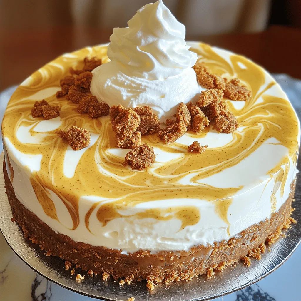 To create a Biscoff cheesecake, you will need the following ingredients: - 1 cup Biscoff cookie crumbs - 4 tablespoons unsalted butter, melted - 16 oz cream cheese, softened to room temperature - 1 cup powdered sugar - 1 teaspoon vanilla extract - 1 cup heavy whipping cream - 1/2 cup Biscoff spread - Whipped cream for topping - Extra Biscoff cookies for garnish These ingredients come together to create a creamy, rich dessert that is sure to impress. Each component plays a key role in building flavor and texture. The Biscoff cookie crumbs form a delicious base, while the cream cheese and whipping cream create a light and airy filling. Biscoff spread adds a unique taste that many love. Don't forget the whipped cream and extra cookies for the perfect finish! For the full recipe, you can check out the details above. Start by mixing 1 cup of Biscoff cookie crumbs with 4 tablespoons of melted butter. Stir until every crumb is coated. Then, press this mixture into the bottom of a 9-inch springform pan. Make sure it's even and packed tightly. Place the pan in the fridge while you make the filling, so it sets nicely. In a large bowl, beat 16 oz of softened cream cheese until it's smooth. This should take about 2 to 3 minutes. Next, add 1 cup of powdered sugar a little at a time. Keep mixing until the sugar is fully combined, and the mixture is creamy. Now it's time for flavor! Mix in 1 teaspoon of vanilla extract and 1/2 cup of Biscoff spread. Blend until everything is smooth and well combined. The Biscoff spread adds a rich taste that pairs perfectly with the cream cheese. In a separate bowl, beat 1 cup of heavy whipping cream until you see soft peaks. This takes about 3 to 5 minutes. Gently fold the whipped cream into the cream cheese mixture. Be careful, as you want to keep the air in the whipped cream for a light texture. Pour the cheesecake filling over the crust in the springform pan. Use a spatula to smooth the top. Cover the pan and place it in the fridge. Let it chill for at least 4 hours, but overnight is better for a firmer texture. When the cheesecake is set, carefully remove it from the springform pan. Top it with a generous dollop of whipped cream and sprinkle extra Biscoff cookies on top for garnish. This adds both flavor and a beautiful look. For the *Full Recipe*, check the earlier section to gather all the ingredients and their exact measurements. To get creamy cheesecake, start with soft cream cheese. Leave it out for at least an hour before mixing. This helps it blend smoothly. If you’re in a hurry, cut it into smaller pieces to soften faster. When whipping your cream, avoid over-mixing. Stop as soon as you see stiff peaks. If you mix too long, the cream can turn grainy. Gently fold the whipped cream into the cream cheese mixture. This keeps it light and airy. Biscoff cheesecake pairs well with coffee or tea. A glass of cold milk also works great. For gatherings, cut small slices. This way, everyone can enjoy a taste. You can serve it on a pretty platter for a nice touch. Make your cheesecake look special with creative plating. Use a squeeze bottle to drizzle Biscoff spread in fun patterns. You can also add whole Biscoff cookies on top for a nice look. This adds a nice crunch and a pop of color. {{image_4}} You can switch up the crust flavor by using different cookies. Try Oreos, graham crackers, or even gingersnaps. Each option adds its own unique taste. For the cheesecake filling, mix in flavors like almond extract or cocoa powder for a twist. You can also add a splash of coffee for a mocha vibe. The key is to balance the flavors with the Biscoff spread. If you need a gluten-free version, use gluten-free cookies for the crust. Many brands offer gluten-free options that taste just as good. For a vegan approach, substitute cream cheese with a plant-based cream cheese. Use coconut cream or a vegan whipped topping instead of heavy cream. These swaps keep the dessert creamy without dairy. Adding fresh fruits makes the cheesecake more vibrant. Sliced strawberries or blueberries add a pop of color and flavor. For the holidays, top with festive decorations. Use crushed candy canes in winter or caramel drizzle in fall. You can create a theme for any season with these fun toppings. To store leftovers properly, cover the cheesecake tightly with plastic wrap or foil. This keeps it fresh and prevents it from absorbing other odors. You can also use an airtight container. For short-term storage, a glass or plastic container works great. Make sure it seals well to keep moisture in. Can you freeze Biscoff cheesecake? Yes, you can! First, let the cheesecake cool completely. Then, slice it into pieces. Wrap each slice in plastic wrap and then in foil. This helps prevent freezer burn. To thaw, place the slices in the fridge overnight. For serving, I recommend letting it sit at room temperature for about 15 minutes. In the refrigerator, Biscoff cheesecake lasts about 4 to 5 days. Keep an eye on it and check for signs of spoilage. Look for changes in texture or odor. If it smells sour or has a watery layer, it’s time to toss it out. Enjoy your creamy dessert delight while it’s fresh! Making Biscoff cheesecake takes about 20 minutes of prep time. You must chill it for at least 4 hours. For the best taste, I suggest letting it chill overnight. This wait allows the flavors to mix well and the cheesecake to set perfectly. Yes, you can use homemade Biscoff cookies! They add a personal touch to your cheesecake. Just make sure they are similar in flavor and texture to store-bought ones. If you bake your own, let them cool completely before using them in the crust. Biscoff spread is a creamy spread made from crushed Biscoff cookies. It has a sweet, spiced flavor that pairs well with many desserts. You can use it in baking, as a topping, or even in smoothies. It adds a delicious richness to your cheesecake. To make a no-bake version, you can skip the oven. Just mix the filling as usual and set it in the fridge. You may want to increase the amount of whipped cream to help it hold its shape. This makes the cheesecake even creamier and easier to prepare. You can find Biscoff cookies and spread at most grocery stores. They are often located in the baking aisle or snack section. You can also buy them online at sites like Amazon. Look for special deals or bulk options for the best prices. This blog post covered everything you need to make a delicious Biscoff cheesecake. From gathering ingredients to tips for perfect texture, I aimed to give you clear steps to follow. Remember, it’s not just about taste; presentation matters too. Feel free to experiment with variations and adapt the recipe to your needs. Storing leftovers is important, so use proper guidelines. There’s joy in creating and sharing this dessert. Enjoy each slice and make sweet memories with family and friends!
