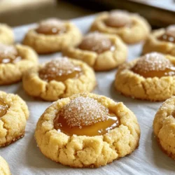 - 1 cup unsalted butter, softened to room temperature - 1 cup granulated sugar - 1/2 cup packed brown sugar - 2 large eggs, at room temperature - 1 teaspoon pure vanilla extract - 2 cups all-purpose flour - 1 teaspoon baking soda - 1/2 teaspoon fine sea salt - 1/2 cup heavy cream - 1/4 cup granulated sugar (for caramelized topping) These ingredients come together to create a delightful treat. The butter gives a rich flavor and soft texture. Granulated sugar and brown sugar add sweetness and depth. Eggs and vanilla extract bring moisture and aroma. All-purpose flour provides structure, while baking soda helps the cookies rise. The fine sea salt balances the sweetness, making each bite better. Heavy cream contributes to the cookie's richness and creaminess. Finally, the extra granulated sugar is for the crispy caramel topping. This topping gives a satisfying crunch that contrasts with the soft cookie base. Each ingredient plays a key role in making these cookies special. - Preheat the oven to 350°F (175°C). - Prepare two baking sheets by lining them with parchment paper. - In a large mixing bowl, cream together 1 cup of softened unsalted butter, 1 cup of granulated sugar, and 1/2 cup of brown sugar. Mix until fluffy. - Add 2 large eggs, one at a time. Mix well after each egg. Then, add 1 teaspoon of pure vanilla extract and mix until smooth. - In a separate bowl, mix 2 cups of all-purpose flour, 1 teaspoon of baking soda, and 1/2 teaspoon of fine sea salt. - Slowly add this dry mix to the wet ingredients. Mix on low speed until just combined. - Gently pour in 1/2 cup of heavy cream. Fold it into the dough until smooth. - Use a tablespoon or cookie scoop to drop rounded balls of dough on the lined sheets. Leave about 2 inches between each ball. - Bake for 10-12 minutes. Look for lightly golden edges and soft centers. - After cooling for 5 minutes, sprinkle about 1/4 teaspoon of granulated sugar on each cookie. - Use a kitchen torch to caramelize the sugar. Move the flame in small circles until it melts and forms a golden crust. Watch it closely to avoid burning. To get the right dough consistency, mix the butter and sugars well. The mix should be light and fluffy. After adding eggs and vanilla, blend carefully. When combining dry and wet ingredients, mix until no dry bits remain. The heavy cream adds a nice gloss to the dough. For baking time, keep an eye on the cookies. They should bake for 10-12 minutes. The edges need to be golden while the center stays soft. One common mistake is overmixing the dough. This can make the cookies tough. Be gentle when combining the dry and wet ingredients. Another issue is burning the caramelized sugar. When using a kitchen torch, move in small circles. Watch closely to prevent burning. If the sugar looks too dark, it’s likely burnt. Presentation can elevate your cookies. Arrange them on a decorative platter. Add fresh berries or a drizzle of chocolate sauce for flair. For beverages, pair these cookies with coffee or sweet tea. The rich flavors complement the cookies well. Enjoy the delightful contrast of sweet and crunchy textures! {{image_4}} You can make Crème Brûlée Cookies even more fun with flavor additions. Start by infusing the dough. You can add a teaspoon of almond extract for a nutty twist. If you love citrus, try some lemon or orange zest. Both give a fresh taste that pairs well with the sweet sugar. Next, think about toppings and mix-ins. Chopped nuts like pecans or walnuts add a nice crunch. You can also fold in chocolate chips for a richer treat. Or, try adding dried fruit like cranberries for a chewy surprise. Each of these options changes the cookie's taste while keeping that classic crème brûlée flavor. You can easily adjust this recipe for different diets. For gluten-free cookies, swap all-purpose flour with a gluten-free blend. Look for one that works well in baking. This way, you still get a great texture without the gluten. If you're vegan, replace the eggs with flax eggs. Mix one tablespoon of flaxseed meal with three tablespoons of water. Let it sit for a few minutes to thicken. Use a plant-based butter instead of regular butter. Also, choose a non-dairy cream for the heavy cream. These swaps keep the cookie delicious while fitting a vegan diet. To keep your Crème Brûlée Cookies fresh, store them properly. You can keep them at room temperature in an airtight container. Make sure the cookies are fully cooled before sealing. This helps maintain their crispy topping and soft center. If you live in a humid area, refrigeration is a better choice. Place the cookies in an airtight container and store them in the fridge. Just remember, the caramelized sugar may lose its crunch in the fridge. You can freeze Crème Brûlée Cookies before or after baking. To freeze before baking, scoop the dough into balls and place them on a baking sheet. Freeze them for about an hour, then transfer them to a freezer bag. You can bake them straight from the freezer; just add a couple of extra minutes to the baking time. If you freeze the cookies after baking, let them cool completely. Wrap each cookie in plastic wrap and place them in a freezer-safe bag. For thawing, remove the cookies from the freezer and let them sit at room temperature for about an hour. If you want to enjoy that crispy sugar topping, reheat the cookies in the oven for a few minutes before serving. Crème brûlée cookies are sweet treats inspired by the classic dessert. They have a soft, chewy center and a crunchy caramelized top. The flavors blend vanilla, butter, and cream, giving a rich taste. Each cookie offers a delightful mix of textures. Yes! You can make these cookies in advance. Store them in an airtight container at room temperature for up to three days. To keep them fresh, avoid stacking them. For longer storage, place them in the fridge for a week. To control spread, chill the dough before baking. After mixing, cover the dough and place it in the fridge for at least 30 minutes. Also, ensure your baking sheets are cool when you place the dough on them. This helps cookies hold their shape better. You can find pre-made crème brûlée cookies in bakeries or specialty dessert shops. Some grocery stores may carry them in the frozen section. Online, check websites like Amazon or local bakery delivery services. If the caramelized sugar does not harden, it may be too hot. Allow it to cool longer before serving. If it remains soft, reheat the cookies slightly and caramelize again. Remember to use the torch carefully to avoid burning. In this guide, we covered everything about Crème Brûlée Cookies. You learned the essential ingredients, step-by-step mixing and baking instructions, and tips for perfect texture. I shared common mistakes to avoid and creative serving ideas. We explored fun flavor variations and storage techniques. Crème Brûlée Cookies are a unique treat. With practice, you can master them. Enjoy experimenting and sharing your tasty cookies with others!