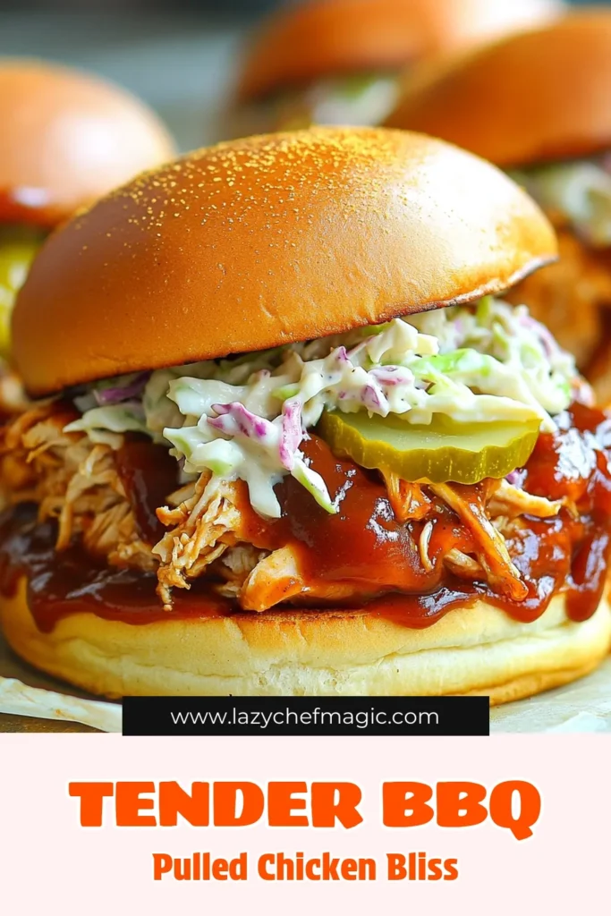 Savor the deliciousness of Saucy Slow Cooker BBQ Pulled Chicken Sandwiches with this easy recipe! Featuring tender, flavorful chicken thighs infused with a tangy BBQ sauce, these sandwiches are perfect for any gathering. With simple ingredients and minimal prep, you can create a mouthwatering meal in your slow cooker. Click through to discover step-by-step instructions and tips for the best BBQ pulled chicken experience!