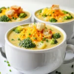 - 4 cups fresh broccoli florets - 1 medium onion, diced - 2 cloves garlic, minced - 1 medium potato, peeled and diced - 4 cups vegetable broth - 1 cup milk (or your choice of plant-based milk) - 2 tablespoons olive oil - 1 teaspoon thyme (dried or fresh) - 2 cups shredded sharp cheddar cheese - Salt and pepper to taste - Optional: Croutons and fresh chives, finely chopped, for garnish Gather these fresh ingredients to make a warm bowl of broccoli cheddar soup. The broccoli florets bring color and nutrition. The onion and garlic add depth to the flavor. The potato helps create a creamy texture. Use vegetable broth for a rich base. You can choose either milk or a plant-based milk for creaminess. Sharp cheddar cheese is key for that classic taste. Olive oil adds richness, while thyme gives a hint of earthiness. Don't forget salt and pepper to enhance all the flavors. If you like, top your soup with croutons and chives for a fun crunch and fresh touch. These ingredients work together to create a simple and flavorful dish that warms the heart. 1. Start by heating the olive oil in a large pot over medium heat. You want the oil to shimmer. 2. Add the diced onion to the pot. Sauté for about 5 minutes. The onion should become soft and translucent. 3. Stir in the minced garlic and thyme. Cook for one more minute. This step releases great flavor. 1. Add the diced potato and broccoli florets to the pot. Pour in the vegetable broth. Increase the heat to a rolling boil. 2. Once boiling, reduce the heat to low. Cover the pot and let it simmer for 15-20 minutes. The potatoes and broccoli should become tender. 1. Remove the pot from heat. Use an immersion blender to blend the soup until smooth and velvety. 2. If you don’t have one, carefully transfer the soup into a standard blender. Hot liquids can splatter, so be cautious. 3. Return the blended soup to the stove over low heat. Stir in the milk and shredded cheddar cheese. Mix until the cheese has melted. 4. Season the soup with salt and pepper to taste. If it feels too thick, add a little more milk until you like the creaminess. 5. Serve the soup hot. Garnish with croutons and finely chopped chives for a nice touch. To make the best broccoli cheddar soup, start with cheese. Use sharp cheddar for rich flavor. It melts well and gives a nice texture. Avoid mild cheese, as it may not have enough taste. When blending, use an immersion blender for ease. It lets you mix the soup right in the pot. If using a standard blender, blend in small batches. Be careful with hot liquids to prevent splatter. You can enhance the flavor by adding herbs. A pinch of nutmeg pairs well with the cheese. Try adding crushed red pepper for a little heat. Fresh herbs like parsley or basil can also brighten the soup. If you want to swap ingredients, consider using sweet potatoes instead of regular ones. They add a hint of sweetness. You can even use a different cheese, like gouda, for a unique taste. For serving, a crusty bread pairs nicely with the soup. You could also serve it with a fresh salad for crunch. For presentation, use deep bowls to showcase the vibrant color of the soup. Top each bowl with croutons and finely chopped chives. A drizzle of olive oil adds a nice touch, making it look gourmet. Enjoy your meal with friends and family for a cozy experience! {{image_4}} You can change the cheese in this soup for a new taste. If you want a twist, use gouda or fontina. They melt well and add a unique flavor. For a sharper taste, try aged cheddar. If you need a dairy-free option, there are vegan cheeses available. Look for brands that mimic cheddar. Nutritional yeast is another great choice. It adds a cheesy flavor without dairy. Want to make your soup heartier? Consider adding protein. Cooked chicken or shredded rotisserie chicken works well. If you prefer plant-based options, add canned beans like white beans or chickpeas. You can also throw in extra veggies. Carrots or peas blend nicely with broccoli. Adding spinach or kale boosts the nutrients too. Just chop them small and toss them in the pot. To cut calories, reduce the cheese and cream. You can use half the cheese for a lighter version. Swap out whole milk for almond or oat milk. This keeps the soup creamy without the extra calories. Another option is to use a broth-based approach. Instead of adding lots of cream, use more vegetable broth. This keeps the flavor strong while making it lighter. Enjoy your healthy version without losing taste! To keep your Broccoli Cheddar Soup fresh, follow these tips: - Refrigeration tips: Let the soup cool to room temperature. Transfer it to an airtight container. Store it in the fridge for up to 3-4 days. Make sure to label the container with the date. - Freezing guidelines: For longer storage, freeze the soup. Use freezer-safe containers or bags. It can last up to 3 months in the freezer. Make sure to leave some space for expansion. When you're ready to enjoy your soup again, here’s how to warm it up: - Best methods for warming up: The stovetop is ideal for reheating. Place the soup in a pot over low heat. Stir it often to ensure even warming. You can also use a microwave. Heat in short bursts, stirring in between. - Avoiding separation or curdling: To prevent the cheese from separating, add a splash of milk while reheating. This keeps the soup creamy and smooth. Knowing how long your soup lasts is key: - How long it stays fresh: In the fridge, the soup stays fresh for about 3-4 days. If frozen, it can last up to 3 months. - Signs of spoilage: Check for off smells or mold. If the soup looks or smells bad, it’s best to toss it. Always trust your senses when it comes to food safety. Yes, you can make this soup ahead of time. To prepare in advance, follow these steps: - Cook the soup as directed and let it cool. - Store it in an airtight container. - Keep it in the fridge for up to three days. - Reheat it on the stove over low heat, stirring often. Making it ahead of time helps the flavors meld together. If you want to serve it later, just reheat and adjust the seasoning. Yes, this broccoli cheddar soup is gluten-free. Here’s what to consider: - Use gluten-free vegetable broth. - Ensure that the cheese does not contain any gluten. - Check labels on packaged ingredients for gluten sources. By choosing the right ingredients, you can enjoy this creamy dish without the gluten. If your soup is too thin, there are easy ways to thicken it: - Add more diced potatoes while cooking. - Blend in a bit of cooked broccoli for extra texture. - Stir in cornstarch mixed with cold water. - Use a bit of heavy cream or more cheese. These tips will help you achieve your desired consistency and make your soup even more satisfying. This blog post covers everything you need for a delicious broccoli cheddar soup. We explored the key ingredients, like fresh veggies and flavorful cheese. You learned step-by-step instructions for perfecting the soup and tips to enhance its taste. We also discussed fun variations and how to store leftovers properly. Enjoy making this soup with your own spin! It’s easy to prepare, tasty, and satisfying. Share your own tips and variations, and enjoy a warm bowl of comfort food!