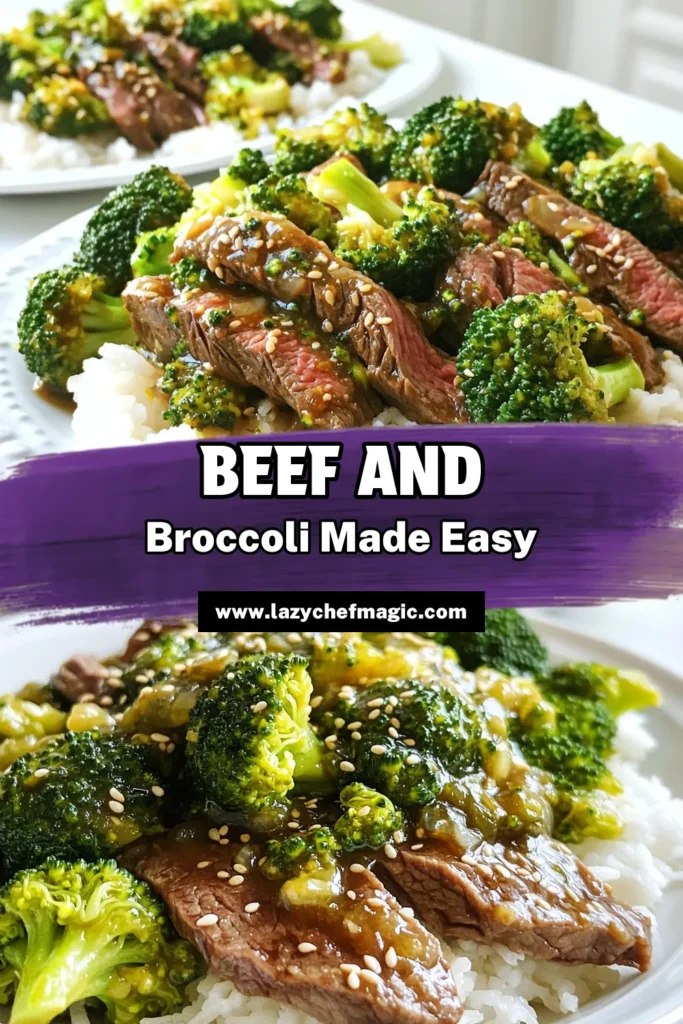 Savor the flavors of our Beef and Broccoli Delight! This quick and easy stir-fry combines tender flank steak and vibrant broccoli in a deliciously savory sauce that’s perfect over rice or quinoa. Discover how to marinate, cook, and combine these ingredients for a meal that’s sure to impress. Click through for the full recipe and bring this tasty dish to your dinner table tonight! #BeefAndBroccoli #EasyRecipes #DinnerIdeas #HealthyEating