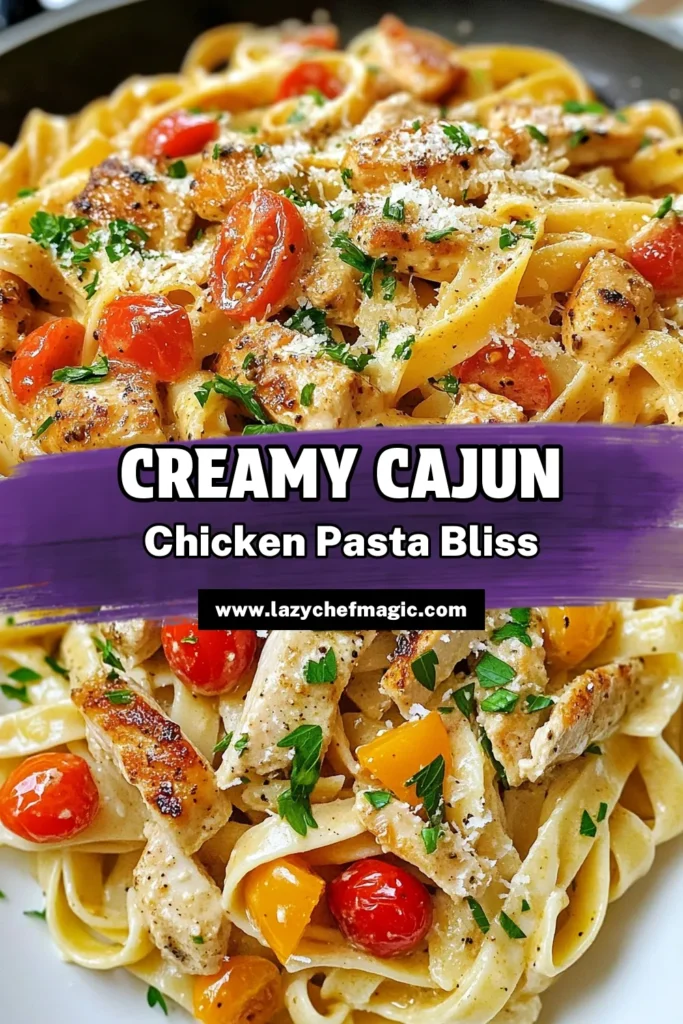 Discover this mouthwatering Cajun chicken pasta recipe! This creamy pasta dish features perfectly seasoned chicken in a rich sauce, making it an easy Cajun pasta favorite. In just 30 minutes, you can whip up this one-pot creamy pasta that will impress everyone at your table. Perfect for weeknight dinners! Dive into flavor and save this delicious chicken fettuccine recipe now! #CajunChickenPasta #CreamyPastaDish #EasyCajunPasta #OnePotPasta