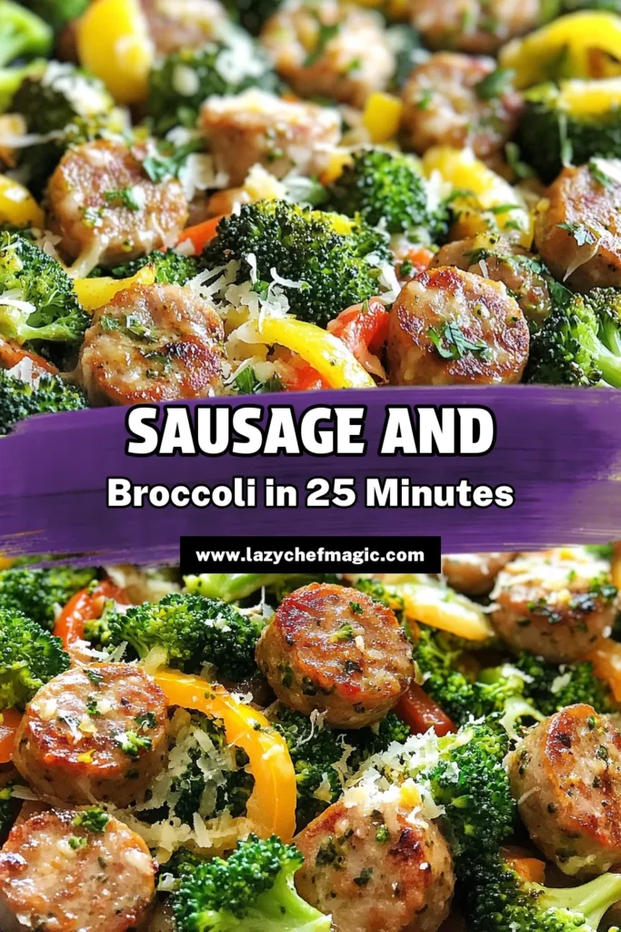 Discover the ultimate sizzling sausage recipe with this Broccoli and Sausage Stir-Fry that's perfect for a healthy dinner! This Italian chicken sausage dish is not only easy to prepare but packed with vibrant flavors from fresh broccoli, garlic, and red bell pepper. Enjoy a healthy sausage dinner ready in just 25 minutes! Save this easy broccoli recipe for your next meal! #HealthyRecipes #SausageSkillet #DinnerIdeas #QuickMeals