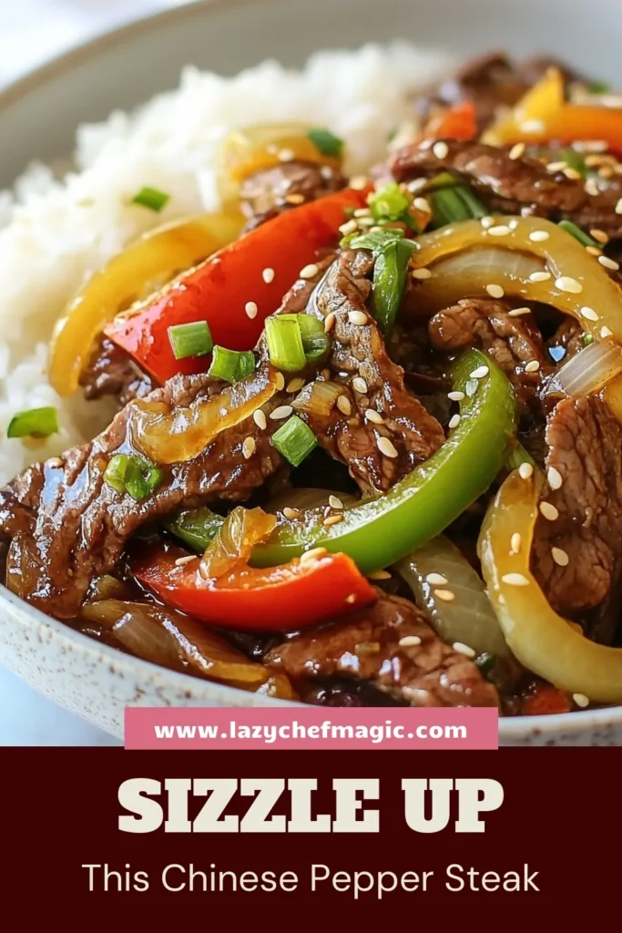 Discover the ultimate Chinese pepper steak recipe that's perfect for a quick beef dinner! This sizzling stir-fry beef is made with tender flank steak and fresh vegetables, delivering an unforgettable flavor of savory Chinese cuisine. In just 40 minutes, you can enjoy a delightful meal featuring vibrant bell peppers and onions. Save this recipe for an easy weeknight dinner! #ChinesePepperSteak #BeefStirFry #QuickDinner #SavoryCuisine
