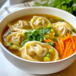 - 12 gyoza dumplings (store-bought or homemade) - 4 cups chicken or vegetable broth - 1 medium carrot, julienned - 1 cup bok choy, roughly chopped - 2 green onions, thinly sliced - 1 tablespoon soy sauce - 1 teaspoon sesame oil - 1 tablespoon rice vinegar - 1 tablespoon ginger, freshly grated - 2 cloves garlic, finely minced - Fresh cilantro leaves, for garnish - Salt and pepper to taste - Lime wedges for serving This list of ingredients sets the stage for a warm and tasty gyoza dumpling soup. Start by choosing your gyoza&mdash;homemade or store-bought. The broth is the heart of the soup. Use chicken or vegetable broth to match your taste. Fresh vegetables add color and crunch. Carrots and bok choy work well together. Next, the seasonings bring the soup to life. Soy sauce adds a salty depth. Sesame oil gives a nutty flavor. Ginger and garlic provide warmth and aroma. Finally, garnishes like cilantro and lime brighten each serving. Each ingredient plays a role in making this soup hearty and flavorful. Take your time to gather them, and you'll create a dish everyone will love. {{ingredient_image_2}} Start by warming the broth. I use chicken or vegetable broth. Pour it into a large pot. Heat it over medium heat. Wait until it steams, but do not let it boil. This is key for a good base. Next, add freshly grated ginger and minced garlic. Stir them into the pot. Let the mixture simmer for about 2 minutes. This allows the flavors to come together. Now it&rsquo;s time to add more flavor. Pour in the soy sauce and sesame oil. Then add julienned carrots and chopped bok choy. Cook these vegetables for 3-4 minutes. Stir occasionally. They should soften a bit but still look bright. After cooking the veggies, add the gyoza dumplings. Carefully place them into the simmering broth. Cook according to the package instructions. This usually takes about 5-7 minutes. The dumplings are done when they float to the surface. They should be heated all the way through. Once cooked, stir in rice vinegar. Season with salt and pepper to taste. Now, ladle the soup into bowls. Top with sliced green onions and fresh cilantro. Enjoy your hearty and flavorful Gyoza Dumpling Soup! To make your gyoza dumpling soup shine, adjust the flavors. Add rice vinegar, salt, and pepper to taste. Rice vinegar adds a nice tang. Salt brings out the other flavors. Freshly cracked pepper adds warmth. Taste as you go. This helps you find the right balance. For vibrant vegetables, cook them just enough. Stir in the carrots and bok choy, but don&rsquo;t overcook. Aim for a tender crunch. This keeps the colors bright and the nutrients intact. Your soup will look and taste fresh. Presentation matters. Use deep, attractive bowls to show off your colorful soup. Arrange the dumplings and vegetables nicely. Top with sliced green onions for a pop of color. Fresh cilantro adds a lovely aroma, too. Add a lime wedge on the side. This gives a zesty touch. Squeeze the lime over the soup just before eating. It enhances the flavors and brightens the dish. When it comes to gyoza, you have choices. You can use store-bought dumplings or make them at home. Each option has its perks. Store-bought saves time, while homemade can be tailored to your taste. Cooking methods matter, too. You can steam, boil, or pan-fry your dumplings. Steaming keeps them soft. Boiling makes them fluffy. Pan-frying gives a crispy edge. Pick the method you enjoy the most for your soup! Pro Tips Perfect Dumplings: For a crispier texture, pan-fry the gyoza for a couple of minutes before adding them to the soup. Flavor Boost: Add a splash of chili oil or sriracha for a spicy kick that complements the soup's flavors. Vegetable Variations: Feel free to swap bok choy with other greens like spinach or kale for a different taste and texture. Make-Ahead Tips: Prepare the broth and vegetables in advance, then just add the gyoza when you're ready to serve for a quick meal. {{image_4}} You can make Gyoza Dumpling Soup even better by adding protein. Try using chicken, shrimp, or tofu. Each option brings a unique taste. For chicken, use cooked rotisserie chicken for ease. For shrimp, add them when the dumplings are almost done. Tofu works well too; just cube it and toss it in the broth. If you're vegan, go for a veggie broth instead of chicken broth. This keeps the soup light yet flavorful. You can also add nuts for crunch. Feel free to mix up the veggies in your soup. If you like greens, spinach or kale can replace bok choy. They add good nutrients and color. For carrots, you can use bell peppers or snap peas. Just chop them thin for even cooking. Experimenting with vegetables makes the dish fun and fresh. You might find a new favorite combination! To kick up the flavor, think about adding spices. A pinch of chili flakes gives the soup a nice heat. If you enjoy deeper flavors, try incorporating miso paste. It adds a rich umami taste that pairs well with the broth. You can also squeeze in fresh lime juice before serving. This adds brightness and balances the flavors. Adjust to your taste for a unique twist. After making Gyoza Dumpling Soup, store any leftovers in a sealed container. This keeps the soup fresh. The soup can last in the fridge for about three days. If you want to keep it longer, consider freezing it. To freeze Gyoza Dumpling Soup, let it cool completely first. Then, pour it into an airtight container. This helps prevent freezer burn. The soup can stay frozen for up to three months. When you are ready to eat, thaw it overnight in the fridge. You can also use the microwave on a low setting for quicker thawing. When reheating, warm the soup on the stove over medium heat. The ideal reheating temperature is 165&deg;F. Stir the soup gently to keep the dumplings intact. To maintain broth quality, avoid boiling it again. This keeps the flavors fresh and vibrant. Yes, you can use frozen gyoza dumplings. They make cooking quick and easy. Just add them straight to the broth without thawing. This saves you time and keeps the soup hot. Follow the cooking time on the package, usually about 5-7 minutes. Make sure they float to the top; that means they&rsquo;re done! Gyoza Dumpling Soup pairs well with many sides. Here are some great options: - Steamed rice: Plain or seasoned rice complements the soup well. - Salad: A simple green salad adds a fresh touch. - Pickled vegetables: They bring a nice crunch and zing to the meal. - Spring rolls: They add more texture and flavor to your feast. To check if the dumplings are cooked, look for these signs: - They float to the surface of the broth. - The skin looks translucent, not opaque. - The filling is hot and steamy when you take a bite. If you see these signs, your dumplings are ready to enjoy! You learned how to create a tasty Gyoza Dumpling Soup. We covered key ingredients, cooking steps, and tips for the best flavors. Don&rsquo;t forget to experiment with different proteins and veggies to make the recipe your own. Store leftovers correctly so you can enjoy them later. This soup is not just about warmth; it's about sharing comfort and joy in a bowl. Enjoy your cooking adventure!