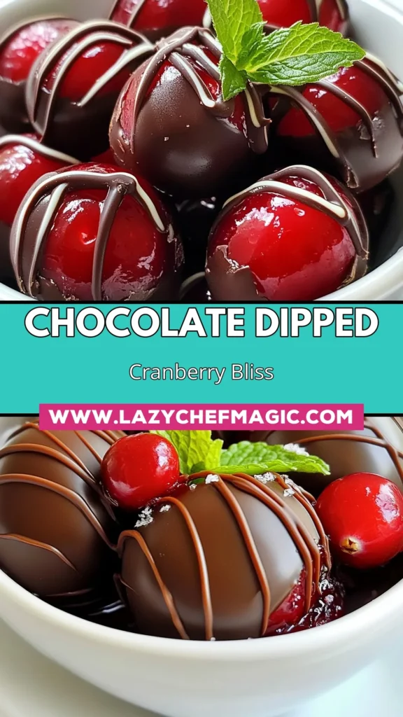 Indulge in the festive spirit with our Chocolate Covered Cranberry Sauce! This delicious cranberry sauce recipe transforms simple ingredients into a dazzling dark chocolate dessert. Perfect for holiday treats, these chocolate covered cranberries are sure to wow your guests. Enjoy a vegan chocolate recipe that&rsquo;s as easy to make as it is delightful to eat. Ready to impress? Save this recipe for your next celebration! #HolidayDesserts #VeganRecipes #ChocolateLovers #CranberrySauce