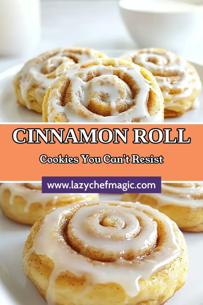 Indulge in the deliciousness of Cinnamon Roll Cookies! This easy cookie recipe combines the warm flavors of cinnamon with soft cookies that melt in your mouth. Perfect for dessert lovers, these homemade cookie icing drizzled treats are a must-try! Bake a batch today and impress your family and friends. Save this recipe, and enjoy a sweet adventure in your kitchen! #CinnamonRollCookies #EasyCookieRecipes #SoftCookiesRecipe #DessertRecipesWithCinnamon