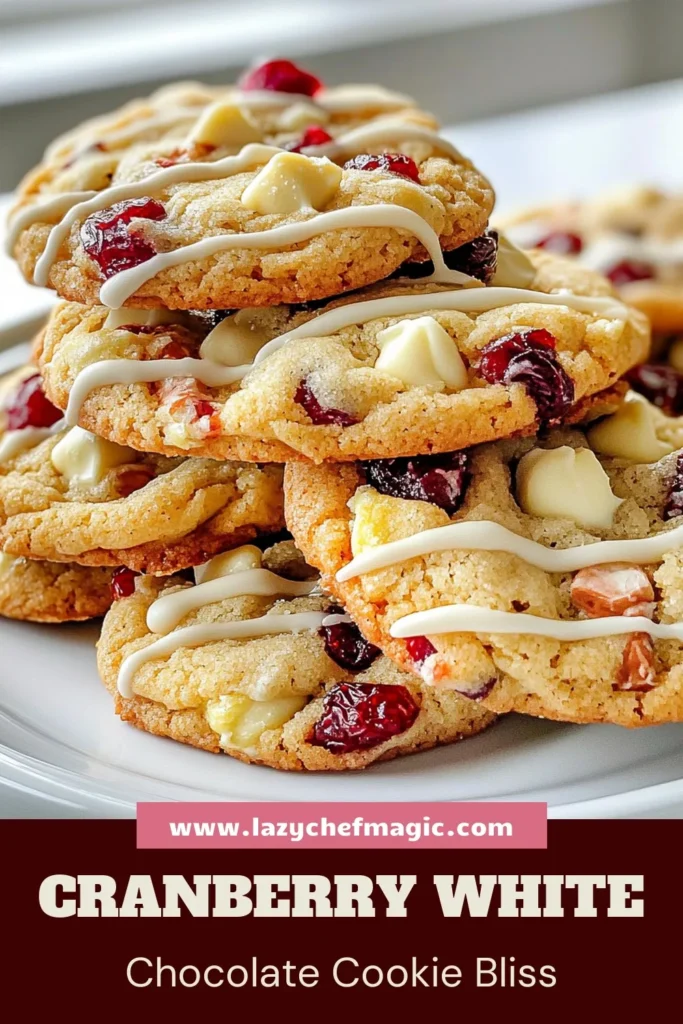 Indulge in the festive flavor of these delicious cranberry white chocolate cookies, perfect for any occasion! These easy cookie recipes combine chewy oatmeal cranberry cookies with rich white chocolate chips, creating a blissful treat. Ideal for holiday gatherings or cozy nights in, these cookies are sure to be a hit. Don’t miss out on this delightful recipe—try it today! Save this for your next baking adventure! #CranberryWhiteChocolateCookies #OatmealCranberryCookies #FestiveDessertCookies #ChewyWhiteChocolateCookies