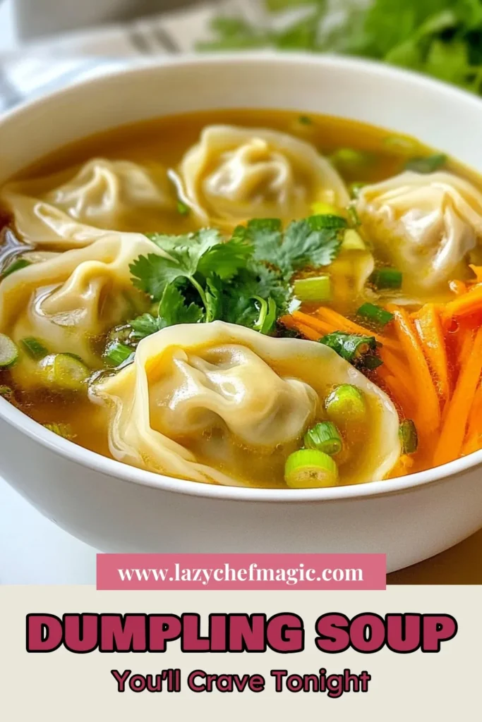 Warm up with this delicious Gyoza Dumpling Soup, a perfect blend of flavors and textures. This easy dumpling recipe features homemade gyoza or store-bought, paired with a healthy broth infused with ginger, garlic, and fresh veggies. Try this Asian soup recipe for a comforting meal in just 30 minutes. Perfect for busy weeknights! Save this recipe to enjoy a hearty, healthy dumpling soup. #GyozaDumplingSoup #AsianSoupRecipes #HealthyDumplingSoup #EasyDumplingRecipes