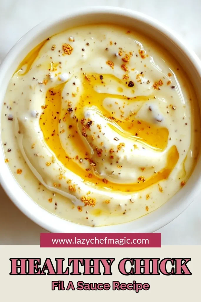 Elevate your meals with this Chick-Fil-A inspired sauce that's both healthy and delicious! This easy sauce for salads combines Greek yogurt with honey, Dijon mustard, and apple cider vinegar, creating a flavorful homemade dipping sauce. Perfect for health-conscious foodies, this healthy yogurt sauce recipe will quickly become your go-to dressing. Save this recipe now and enjoy a tasty twist on your favorite flavors! #HealthyRecipes #YogurtSauce #DippingSauce #ChickFilAInspired