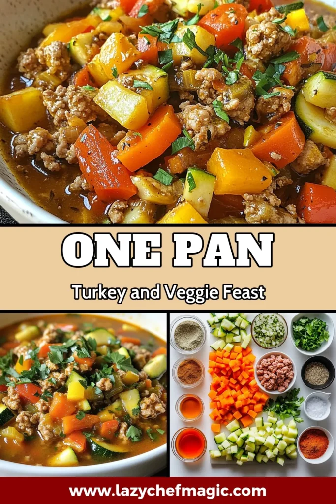 Looking for a quick and healthy dinner idea? Try this one-pan turkey recipe featuring savory ground turkey and vibrant vegetables! This ground turkey skillet meal is packed with flavor and easy to prepare, making it the perfect choice for busy weeknights. With just one pan, enjoy a delicious, nutritious, and hassle-free healthy turkey dinner. Save this easy turkey and vegetables dish for your next meal! #HealthyRecipes #OnePanMeals #GroundTurkey #EasyDinnerIdeas