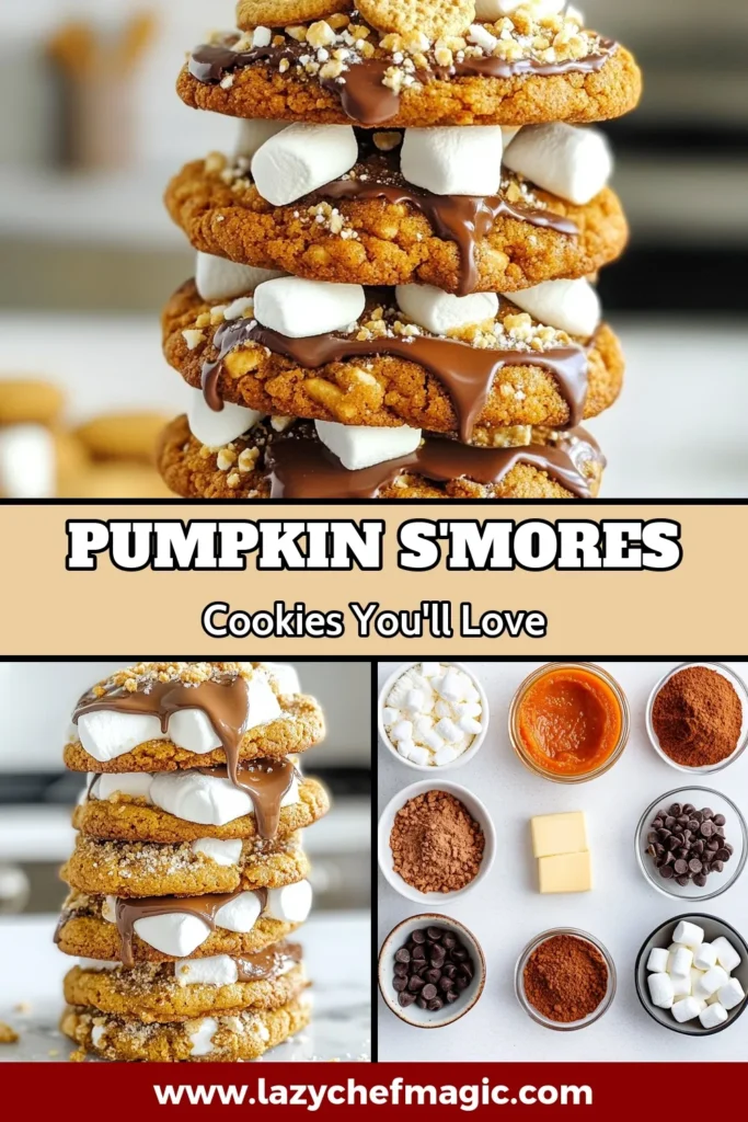 Indulge in the ultimate Fall dessert with these Pumpkin S'mores Cookies! This easy cookie recipe combines rich pumpkin flavor, gooey chocolate chips, and crunchy graham crackers for a delicious twist on S'mores. Perfect for cozy gatherings or a sweet treat at home, this pumpkin cookie recipe is a must-try this season. Get ready to impress with these delightful cookies! Save the recipe now! #PumpkinSmoresCookies #FallDessertRecipes #PumpkinCookieRecipe #EasyCookieRecipes