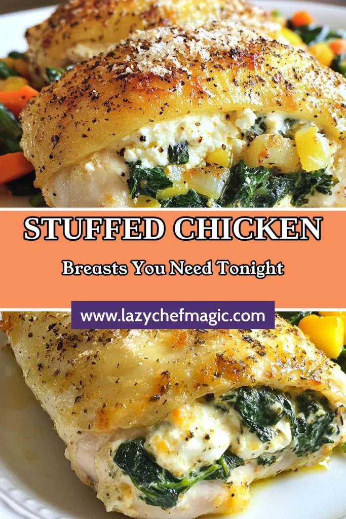 Discover the delight of savory spinach stuffed chicken breasts with this easy recipe! Packed with fresh spinach and creamy ricotta cheese, these stuffed chicken breast recipes make for healthy chicken dinner ideas that the whole family will love. Perfect for meal prep or special occasions, this dish is sure to impress. Save this recipe for delicious spinach stuffed chicken breasts today! #ChickenRecipes #HealthyEating #DinnerIdeas #MealPrep