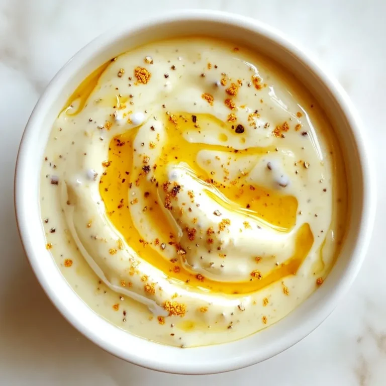 - 1/2 cup plain, non-fat Greek yogurt - 2 tablespoons honey - 1 tablespoon Dijon mustard - 1 tablespoon apple cider vinegar - 1/2 teaspoon garlic powder - 1/2 teaspoon smoked paprika - Salt and freshly cracked black pepper to taste These ingredients create a creamy and tangy sauce that tastes great on many foods. The Greek yogurt is a healthy base. It adds protein and creaminess without extra fat. Honey gives the sauce a touch of sweetness that balances the tangy flavors. Dijon mustard adds a zesty kick, while apple cider vinegar brings a nice tang. Garlic powder and smoked paprika add depth and warmth to the sauce. Salt and pepper enhance all the flavors, making it truly delicious. - Alternatives for honey: You can use maple syrup or agave nectar if you want a vegan option. Both work well as sweeteners. - Different mustards to try: If you prefer, you can use yellow mustard or spicy brown mustard. Each will change the flavor slightly. - Low-calorie options for Greek yogurt: Look for fat-free or low-fat Greek yogurt. You can also try non-dairy yogurt if you are lactose intolerant or vegan. These substitutions allow you to customize the sauce to your taste and dietary needs. Enjoy making it your own! {{ingredient_image_2}} 1. Gather all the ingredients. You will need: - 1/2 cup plain, non-fat Greek yogurt - 2 tablespoons honey - 1 tablespoon Dijon mustard - 1 tablespoon apple cider vinegar - 1/2 teaspoon garlic powder - 1/2 teaspoon smoked paprika - Salt and freshly cracked black pepper to taste 2. Mix the base ingredients. In a medium mixing bowl, add the Greek yogurt, honey, Dijon mustard, and apple cider vinegar. 3. Incorporate spices and taste. Carefully sprinkle in the garlic powder and smoked paprika. Use a whisk to mix everything until smooth and creamy. 1. Adjust seasoning based on preference. Taste the sauce and add salt and black pepper as needed. Whisk again to blend the seasoning. 2. Transfer to storage container. Once balanced to your liking, pour the sauce into an airtight container. 3. Importance of chilling time. Seal the container and refrigerate for at least 30 minutes. This allows the flavors to blend perfectly. Enjoy your tasty, healthy sauce! To make your Chick-Fil-A sauce even creamier, you can try a few simple tricks: - Whisking techniques: Use a whisk and mix the ingredients well. This adds air and makes the sauce light. Start slowly, then speed up as it blends. - Using a blender for smooth texture: If you want a super smooth sauce, put everything in a blender. Blend until it is silky. This also mixes the flavors well. - Adding flavor enhancers: You can add more depth. A splash of lemon juice brightens it. A teaspoon of Worcestershire sauce adds a savory kick. This sauce pairs well with many foods. Here are some ideas: - Best uses for the sauce: Use it as a dip for chicken nuggets or fries. It also makes a great dressing for salads. - Pairing with dishes: Try it with grilled chicken or as a spread on sandwiches. It adds a nice twist to wraps too. - Drizzling presentation ideas: Serve the sauce in a small bowl. Drizzle a bit of honey on top. Add a sprig of fresh parsley for color. This makes your dish look extra special. Pro Tips Use Fresh Ingredients: For the best flavor, use fresh garlic powder and high-quality honey. Local honey can enhance the taste and provide additional health benefits. Adjust for Sweetness: Depending on your preference, you may want to adjust the amount of honey. Start with less and add more if you desire a sweeter sauce. Chill Before Serving: Allowing the sauce to chill for at least 30 minutes helps the flavors meld together, resulting in a more delicious and cohesive taste. Serving Suggestions: This sauce pairs wonderfully with grilled chicken, as a salad dressing, or even as a dip for fresh vegetables. Get creative! {{image_4}} You can make this sauce your own by changing its flavor. For a spicy version, add sriracha or chili powder. This will give your sauce a nice kick. If you want an herb-infused taste, try adding fresh herbs like dill or parsley. They can brighten up the sauce. For a tangier flavor, squeeze in some lemon juice. This will add a fresh and zesty touch. This sauce can fit many diets. For a vegan-friendly swap, use maple syrup instead of honey. You can also use plant-based yogurt. To make it gluten-free, ensure your Dijon mustard is gluten-free. For those on a keto diet, you can skip the honey or use a low-carb sweetener. This keeps the sauce tasty while meeting your dietary needs. To keep your healthy Chick-Fil-A sauce fresh, use an airtight container. Glass jars or plastic containers work great. Make sure they seal tightly. This keeps air out and flavors in. Store the sauce in the fridge. Always use a clean spoon to scoop out the sauce. This helps prevent germs from getting in. Your sauce will last about a week in the fridge. After that, the taste may fade. Watch for signs of spoilage. If you see mold or the sauce smells off, it’s best to throw it out. Always trust your senses. Fresh food should look and smell good. Enjoy the flavors while they last! Yes, you can use different yogurts. Each type changes the taste. - Regular yogurt: This is creamier and richer. It adds more fat. - Greek yogurt: This is thick and tangy. It is lower in sugar and high in protein. - Non-dairy yogurt: Options like almond or coconut yogurt work too. They may affect the flavor. When you switch yogurts, adjust honey for sweetness. Taste as you go! This sauce is much healthier than the original. - Calories: The original has about 140 calories per serving. Our version has only 30 calories. - Ingredients: The original uses oils and high-fructose corn syrup. We use Greek yogurt and honey. Our sauce gives you flavor without the extra calories. It’s a tasty swap! Yes, you can freeze this sauce. - How to freeze: Pour the sauce into an ice cube tray. Once frozen, put cubes in a freezer bag. - Thawing tips: To use, thaw in the fridge overnight. Stir well before serving. Freezing helps save leftovers. Enjoy your sauce anytime! In this article, we covered how to make a tasty sauce with simple ingredients like Greek yogurt, honey, and mustard. I shared tips on making it creamier and offered fun variations to suit your taste. Remember to chill the sauce for the best flavor. With easy substitutions, you can tailor it to fit your diet. Try this sauce with your favorite dishes and enjoy its many uses. Now, go ahead and make it your own!