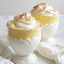 To make classic eggnog, you will need: - 4 large eggs - 1 cup granulated sugar - 2 cups whole milk - 1 cup heavy cream - 1 teaspoon vanilla extract - 1 teaspoon ground nutmeg - 1/4 teaspoon ground cinnamon - Pinch of salt - Whipped cream (for garnish) - Additional ground nutmeg (for garnish) When making eggnog, quality matters. Use fresh eggs for the best flavor and texture. Look for eggs that are organic or free-range. They taste richer and are healthier. Choose whole milk and heavy cream with high fat content. This gives the eggnog its creamy texture. For sugar, regular granulated sugar works well. For spices, use freshly ground nutmeg and cinnamon. Fresh spices pack more flavor than pre-ground ones. If possible, buy from local markets for the best quality. Each serving of classic eggnog has about: - Calories: 300 - Total fat: 18g - Saturated fat: 10g - Cholesterol: 150mg - Sodium: 60mg - Total carbohydrates: 30g - Sugars: 28g - Protein: 6g This rich treat is a seasonal favorite, but enjoy it in moderation. {{ingredient_image_2}} 1. Crack the eggs into a large mixing bowl. 2. Whisk the eggs until they are frothy and light in color. 3. Slowly add the sugar to the eggs while whisking. Keep mixing until thick. 4. In a medium saucepan, heat the milk and heavy cream over medium heat. 5. Stir the mixture until it steams but does not boil. 6. Pour half of the hot milk mixture into the eggs. Whisk while you pour. 7. This helps to temper the eggs and keeps them smooth. 8. Return the egg mix to the saucepan with the rest of the milk. 9. Cook on low heat and stir for 5-7 minutes. It should thicken slightly. 10. Remove from heat. Stir in vanilla, nutmeg, cinnamon, and a pinch of salt. 11. Let the eggnog cool at room temperature. 12. Chill in the fridge for at least 2 hours. 13. Before serving, stir the eggnog well. 14. Pour into festive glasses. 15. Garnish with whipped cream and a sprinkle of nutmeg. - Use fresh eggs for the best flavor and creaminess. - Whisk the eggs and sugar well to create a smooth base. - Do not let the milk boil; this keeps the eggnog creamy. - Stir constantly while heating to avoid lumps. - Chill the eggnog for at least 2 hours to enhance the flavor. - Avoid using cold ingredients; they can prevent smooth mixing. - Do not skip tempering the eggs; it prevents them from scrambling. - Watch the heat closely; boiling can ruin the texture. - Do not rush the chilling; eggnog tastes best when properly cooled. - Skip the garnish at your own risk; it adds a nice finish! Whisking eggs and sugar well is key for a creamy eggnog. Start with fresh eggs. Crack them into a large bowl. Use a whisk or electric mixer. Whisk until they look frothy and light in color. Then, add the sugar slowly. This helps the sugar dissolve better. Keep whisking until your mixture thickens. Tempering eggs means warming them slowly. This keeps them from cooking too fast. After whisking the eggs and sugar, heat milk and cream until steaming. Take a ladle of the hot milk mix. Slowly pour it into the egg mix while whisking. This helps to raise the temperature of the eggs. Once mixed, return it all to the pot to cook. Serve your eggnog in festive glasses for a fun touch. Add a dollop of whipped cream on top. Sprinkle some ground nutmeg for extra flavor. You can also use cinnamon for a nice twist. For a fun party, set up a garnish bar. Let guests pick their favorite toppings! Pro Tips Use Fresh Eggs: For the best flavor and texture, use the freshest eggs available. This will enhance the creaminess of your eggnog. Don&rsquo;t Rush the Heating: Heat the milk and cream slowly to avoid boiling, which can curdle the mixture. Keep it on medium heat and stir frequently. Chill Properly: Allow the eggnog to chill in the refrigerator for at least 2 hours. This helps the flavors meld together for a richer taste. Spice It Up: Feel free to adjust the spices to your taste. Adding a pinch of clove or allspice can give your eggnog a unique twist! {{image_4}} You can change the taste of eggnog by using different spices. Instead of nutmeg, try adding cardamom or allspice. These spices bring warmth and depth. You can also use ginger for a zesty twist. Experiment with a pinch of cloves for a bold flavor. Each spice adds its own charm to this creamy drink. If you want to give your eggnog a kick, add alcohol. Rum is the classic choice, adding smoothness. Bourbon provides a rich, sweet flavor. For a lighter option, try vodka. You can add a splash of brandy for warmth. Always mix in small amounts first and taste as you go. To make eggnog dairy-free, use almond milk or coconut milk. These options provide a creamy texture without dairy. For a vegan version, replace eggs with silken tofu or a banana. Blend these ingredients until smooth. You can also add a bit of maple syrup for sweetness. Enjoy eggnog while sticking to your dietary needs! Store your homemade eggnog in a clean glass or plastic container. Make sure it has a tight lid. This keeps the eggnog fresh and tasty. If you have leftovers, pour them into smaller containers for easy serving. Remember to label the container with the date. Homemade eggnog can last in the fridge for about 3 to 5 days. After that, it may lose its taste and texture. Always check for any off smells or changes in appearance before drinking. If you need to keep it longer, consider freezing it. If you want to serve your eggnog warm, heat it gently on low. Stir often to avoid burning. Use a thermometer; aim for around 160&deg;F. If you prefer it cold, chill it in the fridge for at least 2 hours. Give it a good stir before serving. Top with whipped cream and a sprinkle of nutmeg for a festive touch! Eggnog has roots in medieval Europe, where people enjoyed a warm drink called posset. This drink mixed eggs, milk, and spices. By the 18th century, colonists in America enjoyed eggnog, often adding rum or brandy. The drink became popular during winter holidays, making it a festive favorite. Today, eggnog is a classic holiday drink worldwide, known for its rich and creamy taste. Yes, you can make eggnog without eggs. Many recipes use almond milk or coconut milk for a creamy base. You can add silken tofu for creaminess and nutritional value. This eggless version still captures the rich flavor of traditional eggnog. It&rsquo;s a great option for those with egg allergies or for vegans. Homemade eggnog lasts about 3 to 5 days in the fridge. Store it in a sealed container to keep it fresh. If you notice any odd smells or changes in texture, it&rsquo;s best to discard it. Always check before serving to ensure safety, especially during holiday gatherings. In this post, we explored classic eggnog, covering ingredients, preparation, and storage. You learned how to select quality ingredients and avoid common mistakes. Perfecting your eggnog's creamy texture is key for a great drink. Remember, you can try different spices and even make dairy-free versions. Eggnog can be a fun project that delights family and friends. Enjoy the process and share this delicious treat with others!