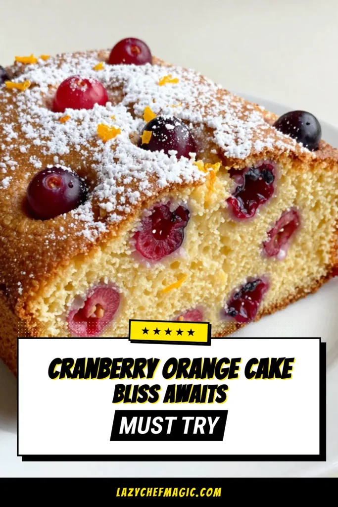 Start your mornings with this delightful Cranberry Orange Breakfast Cake! Loaded with vibrant flavors, this easy Cranberry Cake is perfect for gatherings or a festive holiday dessert. Our Breakfast Cake Recipe combines fresh cranberries and zesty orange in a soft, fluffy cake everyone will love. Ready in just an hour, it&rsquo;s a citrus dessert recipe you won&rsquo;t want to miss. Bake it today and impress your guests! #CranberryOrangeCake #BreakfastCakeRecipe #HolidayCake #EasyCranberryCake