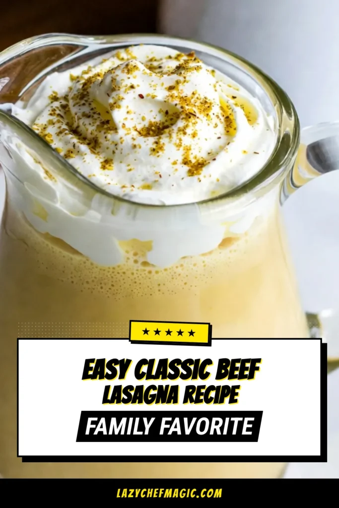 Indulge in the festive spirit with this creamy vanilla eggnog cocktail! Our homemade eggnog recipe combines rich flavors and warming spices, making it a perfect addition to your holiday celebrations. This holiday eggnog drink is easy to prepare and sure to impress your guests. Serve it chilled and topped with whipped cream for a delightful touch. Try this rich eggnog recipe and elevate your festive drinks for Christmas! Save this recipe for your next gathering. #EggnogRecipe #HolidayDrinks #FestiveCocktails #ChristmasDrinks