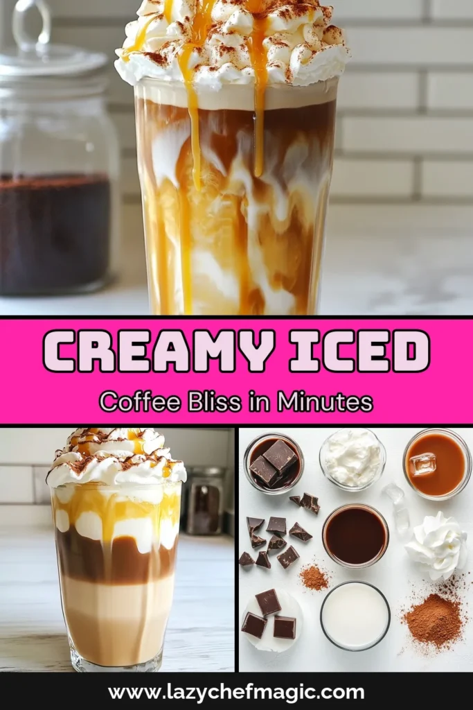 Indulge in this creamy iced coffee recipe featuring rich chocolate caramel coffee flavors that will elevate your coffee experience! This Baileys iced coffee is perfect for hot days, topped with fluffy whipped cream and a drizzle of caramel. In just 10 minutes, you can create this cold brew delight that&rsquo;s sure to impress. Save and share this delicious recipe! #IcedCoffeeRecipe #WhippedCreamCoffee #ColdBrewDelight #CoffeeLovers