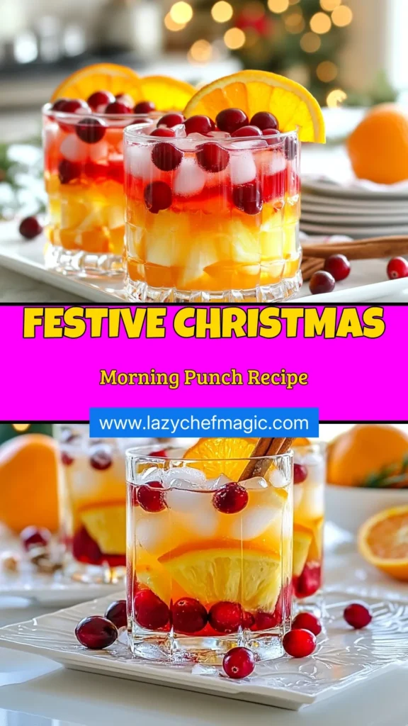 Kick off your holiday celebrations with this delightful Christmas punch recipe! Our refreshing cranberry orange punch is a perfect non-alcoholic Christmas beverage for everyone to enjoy. With flavors of cranberry, orange, and a hint of mint, this festive holiday drink is easy to prepare and sure to impress your guests. Get ready for a holiday treat that adds sparkle to your festivities&mdash;try this recipe today! #ChristmasPunch #HolidayDrinks #NonAlcoholicCocktails #CranberryOrangePunch