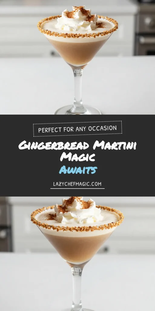 Indulge in the festive spirit with this gingerbread martini recipe, perfect for your holiday gatherings! This creamy gingerbread drink blends brewed gingerbread coffee with coconut milk, spices, and molasses for a delightful treat. Impress your guests with this holiday cocktail idea that&rsquo;s easy to make and simply delicious! Don&rsquo;t miss out&mdash;try this creamy gingerbread martini today! #GingerbreadMartini #HolidayCocktails #FestiveDrinkRecipes #CoconutMilkMartini