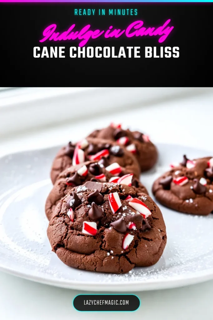 Indulge in the holiday spirit with these delicious Dark Chocolate Candy Cane Cookies! This Christmas cookie recipe blends rich dark chocolate with crunchy peppermint for a chewy treat everyone will love. Perfect for holiday baking, these chewy candy cane cookies are sure to impress. Bake a batch and share the festive joy! Try them today and bring a sweet twist to your holiday celebrations! #DarkChocolateCandyCaneCookies #ChristmasCookies #HolidayBaking #ChewyCookies