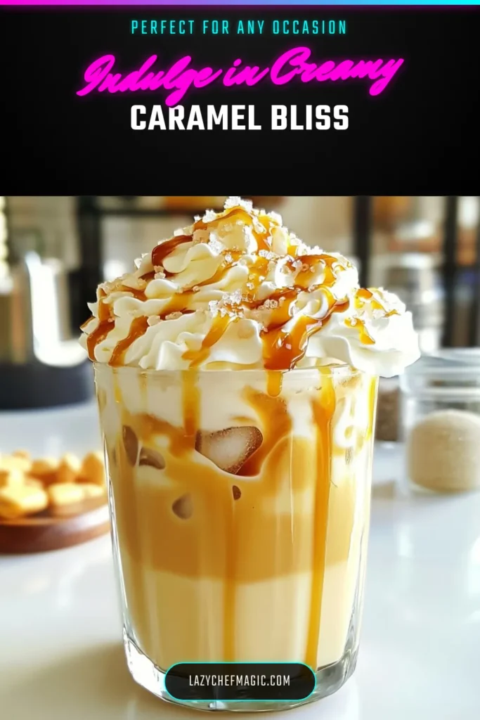 Indulge in this creamy caramel iced coffee recipe that delivers caf&eacute;-style flavor right at home! Made with brewed coffee, milk, and rich caramel, this easy iced coffee recipe is perfect for any coffee lover. Top it off with whipped cream and a drizzle of caramel for a delightful twist. Try this delicious caramel coffee drink today and elevate your iced coffee game! Save and share this recipe! #IcedCoffeeRecipes #CaramelCoffeeDrink #CreamyCaramelIcedCoffee #WhippedCreamCoffee