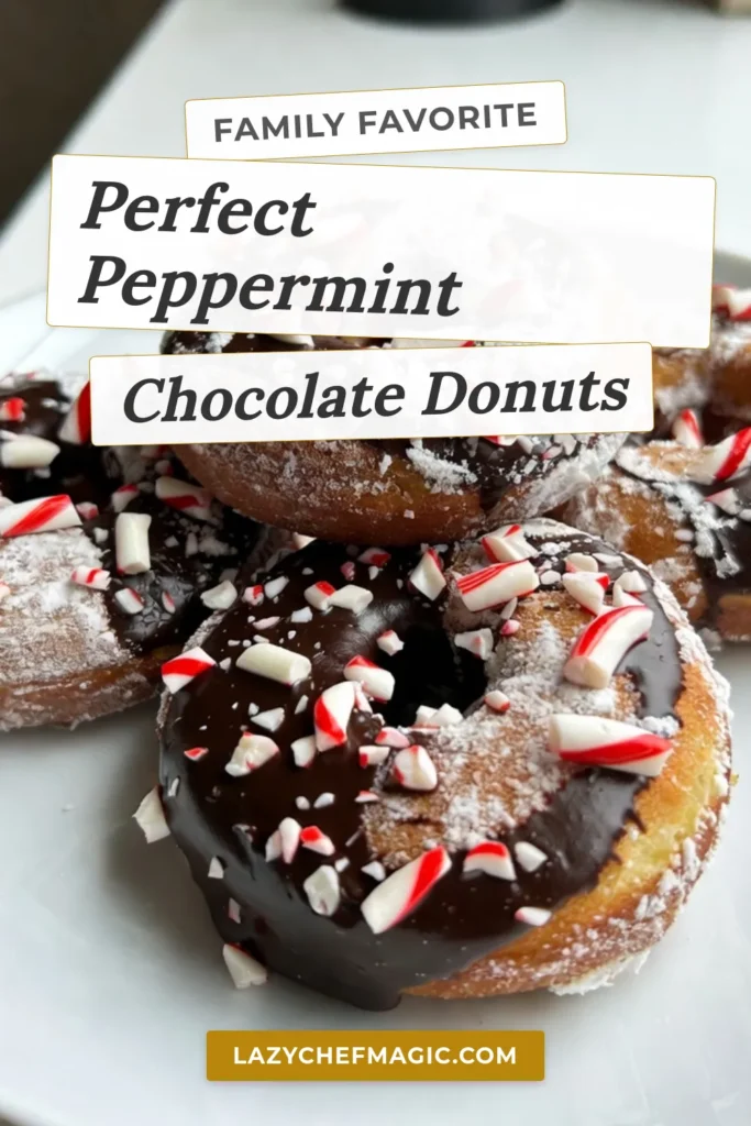Indulge in the festive flavors of Chocolate Peppermint Donuts, the perfect addition to your holiday donut recipes! These delightful cocoa powder donuts topped with candy cane finish are a must-try for any holiday gathering. Easy to make and irresistibly delicious, they&rsquo;ll impress your guests and satisfy your sweet tooth. Ready to bake your own festive treats? Try this simple recipe today and spread some holiday cheer! #ChocolatePeppermintDonuts #HolidayDonutRecipes #FestiveTreats #CocoaPowderDonuts