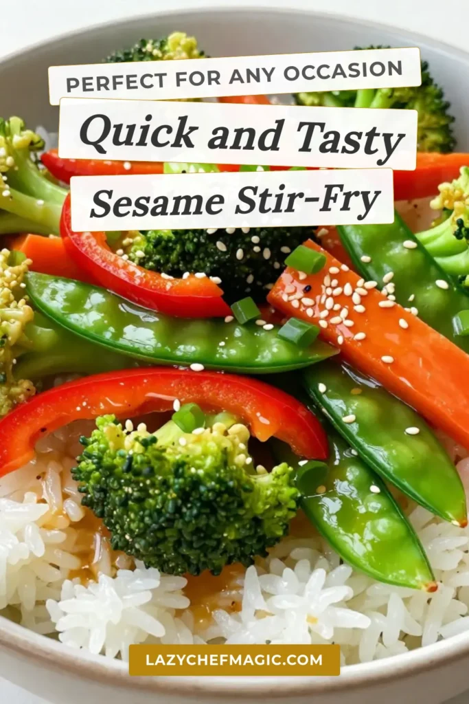 Discover the deliciousness of this Sesame Ginger Stir-Fry, the perfect healthy vegetable stir-fry recipe for busy weeknights. This quick stir-fry with sesame oil is not only easy to prepare but also gluten-free, making it a great option for everyone! Packed with vibrant veggies and a mouth-watering sauce, it&rsquo;s ideal for an easy weeknight dinner. Try it tonight and enjoy a nutritious meal! Save this recipe for later! #HealthyEating #QuickDinner #GlutenFreeRecipes #VeggieLovers