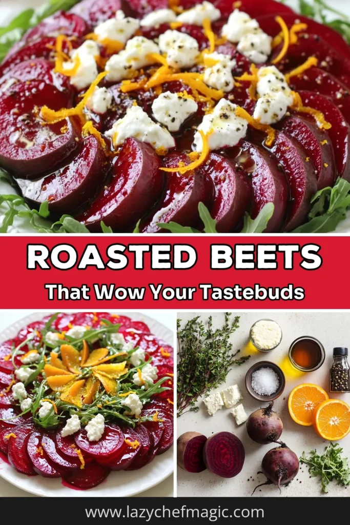 Discover the deliciousness of this roasted beets recipe perfect for any meal! Elevate your salads with this beet salad with goat cheese, or serve as a healthy beet side dish. These balsamic roasted beets are easy to make and can complement vegan beet recipes too! Enjoy the vibrant flavors with fresh arugula and citrus zest. Click to learn how to make them and save the recipe for later! #RoastedBeets #BeetSalad #HealthyRecipes #VeganCooking