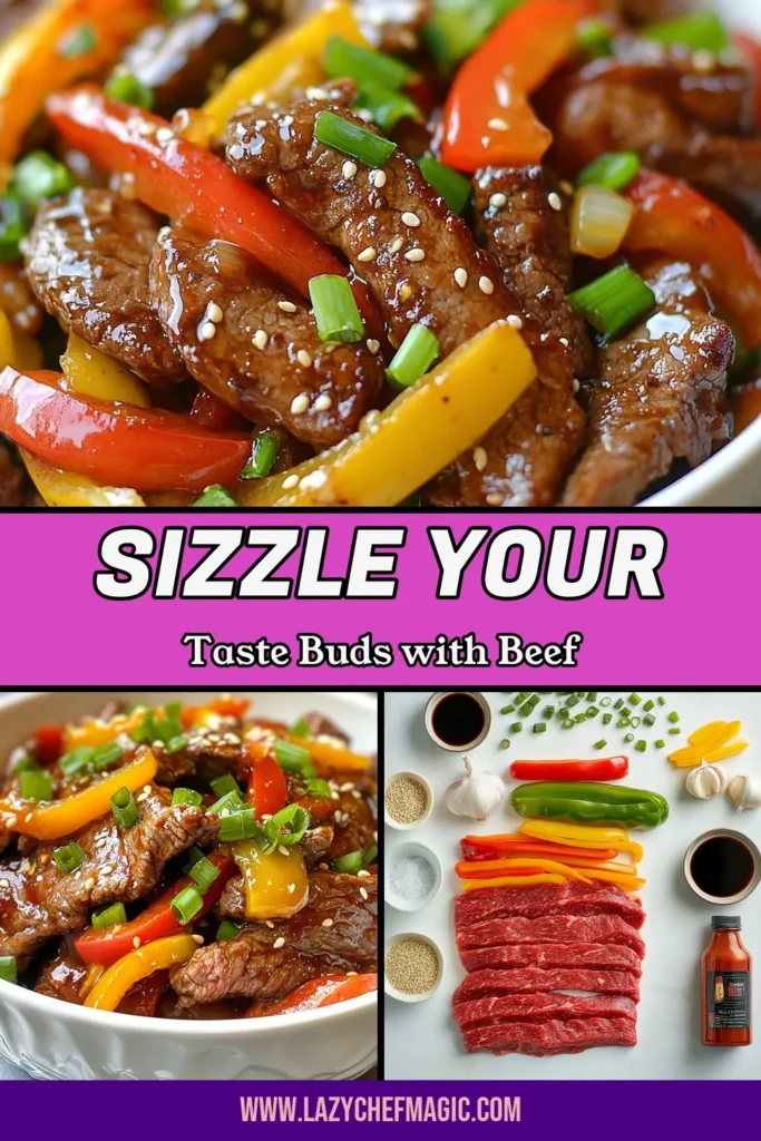 Looking for a flavorful Beef stir-fry recipe that&rsquo;s quick and easy? Try this Minute Firecracker Beef! Made with tender flank steak, vibrant bell peppers, and a spicy sauce, this spicy beef dish is perfect for busy weeknights. In just 25 minutes, you&rsquo;ll have a delicious meal that the whole family will love. Don&rsquo;t miss out on this easy weeknight meal! Save this quick beef recipe now! #BeefStirFry #QuickRecipes #EasyMeals #FlankSteak