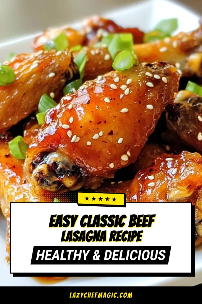 Discover the ultimate Sticky Honey Garlic Chicken Wings recipe that&rsquo;s both easy and gluten-free! These baked chicken wings are coated in a flavorful honey garlic sauce, perfect for any occasion or game day. This easy chicken wings recipe guarantees a crispy exterior and mouthwatering taste. Want to impress your guests? Try it now! Save this Honey Garlic Chicken Wings recipe for your next feast! #ChickenWings #EasyRecipes #GlutenFree #BakedWings