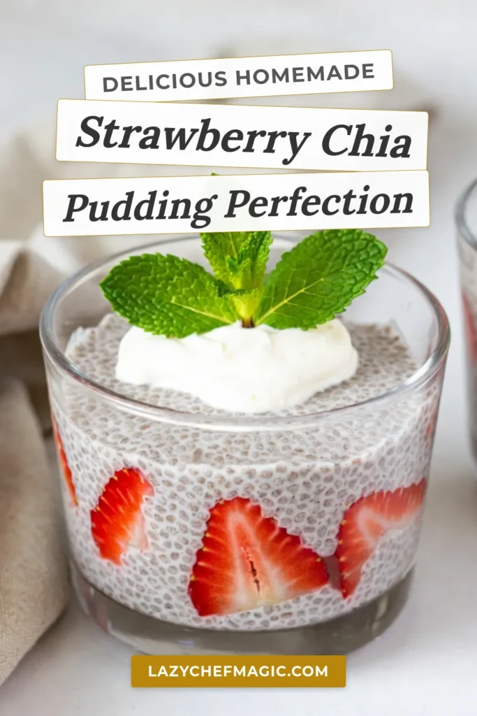 Dive into the deliciously healthy world of strawberry chia pudding! This easy vegan chia pudding recipe features creamy almond milk and fresh strawberries for a nutritious dessert. Perfect for satisfying your sweet tooth, this healthy dessert with strawberries is a must-try! Get the full chia seed recipe and discover how to create layers of flavor. Treat yourself today! Save this recipe! #StrawberryChiaPudding #ChiaSeedRecipes #HealthyDessert #VeganChiaPudding