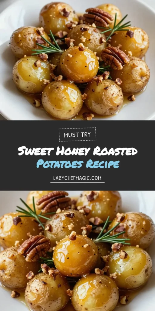 Discover the deliciousness of honey roasted baby potatoes with this easy roasted potato recipe! These garlic honey potatoes make a perfect addition to your dinner table, complementing any meal as a healthy potato side dish. With a touch of honey and a hint of smoked paprika, this recipe is a must-try for all sweet potato lovers. Pin now for quick access and elevate your side dishes! #HoneyRoastedPotatoes #EasyRoastedPotatoRecipes #HealthyPotatoRecipes #SweetPotatoSideDishes