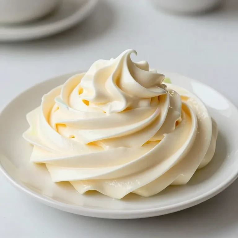 To make Swiss meringue buttercream, you need a few simple ingredients. Here is the list: - 4 large egg whites - 1 cup granulated sugar - 1 ½ cups unsalted butter, softened and cut into small cubes - 1 teaspoon pure vanilla extract - Pinch of salt - Optional: gel food coloring These ingredients work together to create a smooth, rich buttercream. The egg whites and sugar form the meringue base. The butter adds creaminess, while vanilla and salt enhance the flavor. If you want some color, gel food coloring can add fun hues. Using quality ingredients matters. Fresh eggs and real vanilla make a big difference. The butter should be softened but not melted. This helps it mix well into the meringue. {{ingredient_image_2}} To make Swiss meringue buttercream, you need a double boiler. This helps control the heat. Fill a pot with a couple of inches of water. Bring it to a gentle simmer. Use a heatproof bowl for mixing. Place the bowl over the pot. Make sure it does not touch the water. This setup will gently heat the egg whites and sugar without cooking them. Now, it’s time to mix. Add the egg whites and sugar to your bowl. Use a whisk to stir continuously. This helps dissolve the sugar. Keep whisking until the sugar is fully dissolved. You need to check the temperature. Aim for 160°F (70°C). You can use a candy thermometer for this. Rub a small amount between your fingers. If it feels smooth, you are ready to go. Once your mixture is hot, remove it from the heat. Grab your electric mixer and attach the whisk. Beat the mixture on high speed. You want to achieve stiff, glossy peaks. This usually takes about 8-10 minutes. The bowl should feel cool to the touch when done. Now, let’s add the butter. Use 1 ½ cups of softened butter, cut into small cubes. Add a few cubes at a time while mixing on medium speed. If your buttercream looks curdled, don’t panic! Just keep mixing. Eventually, it will turn into a velvety smooth buttercream. To enhance the flavor, add a teaspoon of pure vanilla extract and a pinch of salt. If you like color, add some gel food coloring. Mix until the color is even. You can adjust the amount to reach your desired shade. Now, your Swiss meringue buttercream is ready to use! Fixing a grainy texture If your buttercream feels grainy, it may be from undissolved sugar. Heat the egg whites and sugar longer until smooth. Ensure the mixture reaches 160°F. Once done, it should feel soft and silky. What to do if buttercream is too soft or too stiff If your buttercream is too soft, chill it for a few minutes, then re-beat it. For stiff buttercream, add a bit of milk or cream to soften it. Mix slowly until you reach the right texture. Recommended mixers and bowls A stand mixer works best for this recipe. It saves your arms from tiring out. Use a large heatproof bowl for mixing the egg whites and sugar. Make sure it fits well over your pot for steaming. Best piping bags and nozzles for decoration Invest in a good piping bag. A reusable silicone bag is eco-friendly and easy to clean. For nozzles, choose a star tip for beautiful swirls. A flat tip works well for smooth edges on cakes. Importance of room temperature ingredients Using room temperature butter is key. Cold butter does not blend well. Let your butter sit out for about 30 minutes before starting. This helps in achieving a light and fluffy texture. Rebeating after refrigeration If you store your buttercream, it may harden. Allow it to sit at room temperature for about 30 minutes. Then, rebeat it for a few minutes until fluffy. This restores its creamy consistency, ready for decorating. Pro Tips Room Temperature Butter: Ensure your butter is at room temperature before adding it to the meringue for smoother incorporation. Preventing Sugar Graininess: Whisk the egg whites and sugar mixture thoroughly over the double boiler to avoid any graininess in your final buttercream. Coloring Tips: When adding gel food coloring, start with a small amount and gradually add more until the desired shade is achieved for vibrant results. Storage Secrets: If refrigerating, always allow the buttercream to come to room temperature and re-beat it to restore its fluffy consistency before use. {{image_4}} You can easily change the flavor of Swiss meringue buttercream. One tasty option is to add citrus zest. Try lemon or orange zest for a fresh twist. Just mix in one to two teaspoons after adding the vanilla extract. This will brighten up your buttercream. Another fun idea is to make chocolate Swiss meringue buttercream. To do this, add half a cup of unsweetened cocoa powder. Mix it in after you add the vanilla. This will give your buttercream a rich, chocolatey flavor. You can also melt dark chocolate and fold it in for a deeper taste. Color can take your buttercream to the next level. Use natural food colorings to create beautiful shades. Beet juice can give a lovely pink hue, while matcha can add green. Just a few drops will do, so mix slowly until you reach your desired color. For a fun, marbled effect, use two colors of buttercream. Fill a piping bag with both colors side by side. When you pipe, it will create stunning swirls. This is perfect for cakes or cupcakes at parties. Swiss meringue buttercream is great for themed decorations. For holidays, create festive colors. Use red and green for Christmas or pastels for Easter. You can also make simple decorations, like flowers or leaves, using a piping bag. For special occasions, Swiss meringue can really shine. Use it for a wedding cake or birthday cupcakes. Its smooth finish makes it easy to create beautiful designs. Plus, it tastes amazing, making your treats extra special. Swiss meringue buttercream lasts at room temperature for up to 3 days. Store it in an airtight container to keep it fresh. Avoid placing it in direct sunlight or near heat sources. You can refrigerate Swiss meringue buttercream for up to a week. Place it in a tight container. When ready to use, take it out and let it sit at room temperature for 30 minutes. Re-beat it with a mixer to restore its fluffy texture. To freeze Swiss meringue buttercream, place it in a freezer-safe container. It can last for up to 3 months. For best results, thaw it overnight in the fridge. After thawing, let it sit at room temperature for about 30 minutes, then re-beat it to get that perfect smoothness again. Yes, you can make Swiss meringue buttercream without a stand mixer! You just need a strong hand and a whisk. You can use a hand mixer instead, but it will take longer. If you choose to whisk by hand, watch out! It will tire your arms. Just keep whisking until you reach stiff peaks. If your buttercream looks curdled, don’t panic. This happens sometimes. Keep mixing, and it will come together. If it is too soft, chill it for a few minutes. Then, re-beat it until it thickens. If it is too stiff, add a tiny bit of milk to loosen it up. Always mix slowly to avoid splatters. Swiss meringue buttercream is often smoother than regular buttercream. It has a light and airy texture, making it great for cakes. It also tastes less sweet, so many people prefer it. Regular buttercream can be thick and sugary. Swiss meringue is a nice balance of sweet and creamy, making it a favorite for many bakers. To decorate cakes, use a piping bag with a nozzle. Start with a crumb coat to seal in crumbs. Then, spread a thick layer of buttercream on the cake. Use a spatula to smooth the sides and top. For designs, pipe swirls or rosettes. You can create beautiful patterns easily with Swiss meringue buttercream! Making Swiss meringue buttercream is simple and fun. We covered the key ingredients and steps to create smooth, flavorful frosting. I shared tips for mixing, beating, and fixing common issues. You can explore flavor and color variations to personalize your buttercream. Proper storage tips will help keep it fresh for your baking needs. With practice, you can master this technique and impress friends and family. Enjoy making your desserts more delicious with this versatile buttercream. Happy baking!