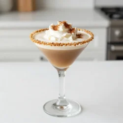 To make a Gingerbread Martini, gather these key ingredients: - 1 cup brewed gingerbread coffee, cooled to room temperature - 1/2 cup creamy coconut milk - 2 tablespoons rich molasses - 1 tablespoon ground ginger - 1 teaspoon ground cinnamon - 1/2 teaspoon ground nutmeg - 1 tablespoon pure maple syrup - Crushed graham crackers for rimming the glass - Whipped coconut cream for a luxurious garnish These ingredients work together to create a rich, festive drink. The gingerbread coffee brings warmth and spice. Coconut milk adds creaminess. Molasses provides a deep sweetness. The spices give that classic gingerbread flavor. You will need a few simple tools for this cocktail: - A cocktail shaker - A fine mesh strainer - A martini glass - Small plates for rimming - Ice cubes Having these tools ready makes the process easy and fun. The shaker helps mix your drink well. The strainer keeps ice out of your glass. You can add your own twist to the Gingerbread Martini. Here are some ideas: - Use chocolate syrup instead of maple syrup for a different sweetness. - Try adding a splash of vanilla extract for extra flavor. - Top with a candy cane for a festive touch. Feel free to be creative! These customizations can make your drink unique and even more enjoyable. {{ingredient_image_2}} To start, you need to prepare the glass. Grab a small plate and pour some maple syrup onto it. On another plate, spread out crushed graham crackers. Take your martini glass and dip its rim into the syrup. Let any extra syrup drip off. Then, roll the rim in the graham crackers until it is fully coated. This adds a sweet touch to your drink and looks festive! Now, it&rsquo;s time to mix your ingredients. Get a cocktail shaker and add in these items: - 1 cup brewed gingerbread coffee (cooled) - 1/2 cup creamy coconut milk - 2 tablespoons rich molasses - 1 tablespoon ground ginger - 1 teaspoon ground cinnamon - 1/2 teaspoon ground nutmeg - 1 tablespoon pure maple syrup Once you add everything, fill the shaker with ice cubes. This will help chill your drink and mix it well. Next, secure the lid on your shaker. Shake it up vigorously for about 15 seconds. You want it well combined and nice and cold. After shaking, use a fine mesh strainer to pour the mixture into your prepared martini glass. Make sure no ice gets into the glass. Finally, add a generous dollop of whipped coconut cream on top. For a festive finish, sprinkle a pinch of ground cinnamon over the cream. Enjoy your Gingerbread Martini! To get the best foam, chill the coconut cream. Place it in the fridge before use. When you&rsquo;re ready, scoop out the cream from the can. This cream should be thick. Whip it by hand or with an electric mixer until it gets fluffy. You want it to hold peaks well. This foam will sit nicely on top of your martini. Spices can make your Gingerbread Martini shine. I suggest using fresh ground spices for the best taste. Ground ginger and cinnamon bring warmth. Nutmeg adds a nice touch too. For an extra kick, try a dash of allspice. You can even add a pinch of cloves if you like. These spices add depth and warmth, making each sip delightful. Rimming your glass makes your drink look fancy. Start by using maple syrup to wet the rim. Then, roll the rim in crushed graham crackers. This adds a nice crunch and sweetness. Make sure to coat it well, so every sip tastes great. Let the glass sit for a moment to set the rim. This will keep the crumbs from falling into your drink. Pro Tips Chill Your Glass: Place your martini glass in the freezer for a few minutes before serving. This keeps your drink colder for longer! Adjust the Sweetness: Modify the amount of maple syrup or molasses based on your taste preference for sweetness and richness. Experiment with Garnishes: Try adding a sprinkle of nutmeg or a cinnamon stick for a unique twist on your gingerbread martini. Use Fresh Ingredients: Opt for fresh ground spices instead of pre-ground for a more robust flavor profile in your cocktail. {{image_4}} You can switch up the spirits in your Gingerbread Martini. For a fun twist, try using spiced rum. It adds warmth and depth. If you prefer vodka, use a vanilla-flavored one. This adds a sweet note. You can even try whiskey for a bold flavor. Each spirit brings its own charm to the drink. If you seek a dairy-free option, coconut milk is perfect. It gives a rich taste and smooth texture. Almond milk is another great choice. It is lighter but still creamy. For an indulgent treat, try oat milk. It adds a slight sweetness that blends well with the spices. To make your Gingerbread Martini extra festive, consider adding holiday flavors. A splash of peppermint extract can give it a refreshing kick. You can also add a few drops of vanilla extract for warmth. For a touch of color, toss in some crushed candy canes on top. These fun additions make your drink unique and festive! You can make your Gingerbread Martini ahead of time. Mix all your liquid ingredients in a shaker. Pour the mixture into a sealed container. Store it in the fridge for up to 24 hours. When you are ready to serve, just shake it again with ice. This keeps the drink fresh and cold. If you have leftover ingredients, store them properly. Keep the gingerbread coffee in an airtight container in the fridge. Use it within three days for the best flavor. The coconut milk should also go in the fridge, and use it within a week. For molasses, ground spices, and maple syrup, keep them in a cool, dark place. They last a long time when stored correctly. If you make gingerbread syrup at home, it can last for about two weeks. Store it in a glass jar with a tight lid in the fridge. Ensure it is free from any contaminants. If you notice any changes in color or smell, it&rsquo;s best to toss it out. Enjoy this sweet syrup in your drinks and desserts! A Gingerbread Martini is a festive drink that mixes warm gingerbread flavors with a creamy base. It uses brewed gingerbread coffee, coconut milk, and spices like ginger, cinnamon, and nutmeg. This drink captures the spirit of the holidays, making it perfect for gatherings. The graham cracker rim adds a fun touch, making every sip feel like dessert. Yes, you can easily create a non-alcoholic Gingerbread Martini. Simply skip the alcohol and focus on the flavors from gingerbread coffee and coconut milk. You can also add a splash of ginger ale for some fizz. This way, you can enjoy the same festive taste without the alcohol. Pair your Gingerbread Martini with sweet treats for a delightful experience. Here are some ideas: - Gingerbread cookies - Sugar cookies with icing - Mini cheesecakes topped with cinnamon - Spiced nuts for a crunchy contrast These snacks enhance the rich flavors of the drink and make your gathering even more special. You learned how to make a Gingerbread Martini. We covered all you need: ingredients, tools, and tips. You can customize this drink to fit your style. Remember, the right spices and garnishes can make a big difference. If you prep ahead, you&rsquo;ll save time. Storage tips ensure you can enjoy it later. Whether for a party or a cozy night in, this drink adds joy. Get creative, have fun, and enjoy every sip of your delicious creation!