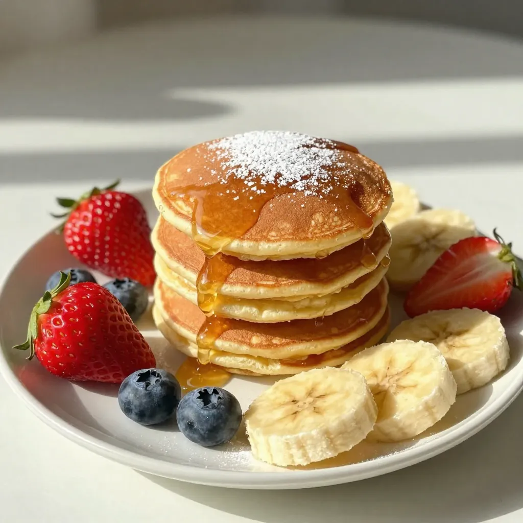 - 1 cup all-purpose flour - 2 tablespoons granulated sugar - 1 teaspoon baking powder - 1/2 teaspoon baking soda - 1/4 teaspoon fine sea salt - 1 cup buttermilk - 1 large egg, lightly beaten - 2 tablespoons unsalted butter, melted - 1/2 teaspoon pure vanilla extract - 1/2 cup mini chocolate chips - Maple syrup or honey, for a sweet drizzle - Fresh fruit (strawberries, blueberries, or banana slices) To make mini pancake poppers, you need a mix of dry and wet ingredients. First, gather your dry ingredients. You will need all-purpose flour, granulated sugar, baking powder, baking soda, and sea salt. Each plays a key role in making your pancakes light and fluffy. Next, you will prepare the wet ingredients. This includes buttermilk, a beaten egg, melted unsalted butter, and vanilla extract. Buttermilk adds a nice tang and helps the pancakes rise. You can also get creative with optional add-ins and toppings. Mini chocolate chips add sweetness and fun. Drizzle maple syrup or honey on top for extra flavor. Fresh fruit gives a bright and fresh taste. Use strawberries, blueberries, or banana slices to make your poppers even more delightful! {{ingredient_image_2}} - First, grab a large mixing bowl. - In the bowl, whisk together: - 1 cup all-purpose flour - 2 tablespoons granulated sugar - 1 teaspoon baking powder - 1/2 teaspoon baking soda - 1/4 teaspoon fine sea salt - Mix until everything blends well. - In another bowl, combine: - 1 cup buttermilk - 1 large egg, lightly beaten - 2 tablespoons unsalted butter, melted - 1/2 teaspoon pure vanilla extract - Whisk until smooth and creamy. - Now, pour the wet mix into the dry mix. - Stir gently until just combined. - It's okay if some lumps stay. - If you want chocolatey poppers, fold in 1/2 cup mini chocolate chips now. - Preheat your mini donut maker or a non-stick skillet over medium heat. - Lightly grease the surface with cooking spray or butter. - Use a tablespoon to measure and pour the batter into each mold or onto the skillet. - Cook for about 1-2 minutes. - Look for small bubbles on the surface. - When edges set, flip them gently. - Cook for another 1-2 minutes until golden brown. - Drizzle your pancake poppers with maple syrup or honey. - Garnish with fresh fruit like strawberries, blueberries, or banana slices. - For a fun display, stack them on a platter. - Dust with powdered sugar for a sweet touch. - Place a small bowl of syrup next to them for easy dipping. To make your pancake poppers fluffy, do not overmix the batter. Overmixing can lead to tough pancakes. Stir until just combined and leave some lumps. Letting the batter rest for a few minutes helps too. This resting time allows the flour to absorb the liquid. It also gives the baking powder time to activate. You can use a mini donut maker or a skillet. A mini donut maker shapes the pancakes perfectly. A skillet offers more cooking space and is easy to use. If you do not have these, you can try an electric griddle. It cooks pancakes evenly and in larger batches. For a healthier option, use whole wheat flour instead of all-purpose flour. You can also add mashed bananas or applesauce to the batter. For fun flavors, try adding cinnamon or nutmeg. A splash of almond extract can add a nice twist. You can customize the taste to fit your mood! Pro Tips Mixing Matters: Avoid overmixing the batter; a few lumps are perfectly fine and will result in fluffier pancakes. Temperature Check: Ensure your skillet or mini pancake maker is preheated properly for even cooking and to achieve that golden-brown color. Flavor Boost: Experiment with different add-ins like nuts, spices, or flavored extracts to customize the taste to your liking. Garnish Wisely: Fresh fruit not only adds flavor but also enhances the visual appeal; consider arranging them artistically for a stunning presentation. {{image_4}} You can easily change up the taste of mini pancake poppers. Here are two fun ideas: - Chocolate chip mini pancake poppers: Add 1/2 cup of mini chocolate chips to your batter. The chocolate will melt and create a tasty treat. Kids love them! - Berry-infused mini pancake poppers: Fold in 1/2 cup of fresh or frozen berries. Blueberries, strawberries, or raspberries work great. They add color and a burst of flavor. Making these poppers fit your needs is simple. Here are a couple of options: - Gluten-free options: Use gluten-free flour instead of regular flour. Your pancake poppers will still taste great! - Vegan adaptations: Swap the egg for a flax egg and use plant-based milk. You can also replace butter with coconut oil. This keeps the poppers fluffy and delicious. You can match your mini pancake poppers to the seasons. Here are two ideas: - Pumpkin spice mini pancake poppers for fall: Add 1/2 cup of pumpkin puree and 1 teaspoon of pumpkin spice to the batter. They’ll smell and taste like autumn! - Lemon blueberry mini pancake poppers for summer: Mix in the zest of one lemon and 1/2 cup of blueberries. The fresh flavor is perfect for warm days. To keep your mini pancake poppers fresh, store them in the fridge. Place them in an airtight container. They will stay tasty for up to three days. If you want to keep them longer, freezing is a great option. Just layer them with parchment paper in a freezer-safe bag. They will last up to two months this way. When you're ready to enjoy your leftovers, reheating is easy. You can use a microwave for a quick option. Heat them for about 20 seconds to start. Check if they are warm enough, and add more time if needed. To keep them crispy, use an oven. Place them on a baking sheet and heat at 350°F for about 5-7 minutes. This helps avoid sogginess and keeps them fluffy. Mini pancake poppers have a good shelf life if stored correctly. In the fridge, you can enjoy them for three days. In the freezer, they can last up to two months. Watch for signs of spoilage. If they smell off or look dry, it's best to toss them. Always trust your senses when it comes to food safety. To make mini pancake poppers, first gather your ingredients. You need: - 1 cup all-purpose flour - 2 tablespoons granulated sugar - 1 teaspoon baking powder - 1/2 teaspoon baking soda - 1/4 teaspoon fine sea salt - 1 cup buttermilk - 1 large egg, lightly beaten - 2 tablespoons unsalted butter, melted - 1/2 teaspoon pure vanilla extract - 1/2 cup mini chocolate chips (optional) 1. Mix the dry ingredients well in a large bowl. 2. In another bowl, combine the wet ingredients. 3. Gradually mix the wet into the dry ingredients. Stir gently. 4. If you want, fold in mini chocolate chips. 5. Preheat a mini donut maker or skillet. 6. Pour the batter into the molds or skillet. 7. Cook for 1-2 minutes, flip, then cook for another 1-2 minutes. 8. Serve with syrup and fresh fruit! Yes, you can use milk instead of buttermilk. Just add 1 tablespoon of vinegar or lemon juice to 1 cup of milk. Let it sit for about 5 minutes. This will make a quick substitute for buttermilk. The flavor will be slightly different, but it will still work well in the recipe. Toppings can make your mini pancake poppers even better. Here are some ideas: - Maple syrup or honey for sweetness - Fresh fruit like strawberries or blueberries - Whipped cream for a fun treat - Nut butter for a protein boost - Chocolate sauce for more indulgence To store leftover pancake poppers, place them in an airtight container. You can keep them in the fridge for up to 3 days. For freezing, lay them flat in a single layer on a baking sheet. Once frozen, transfer them to a freezer bag. They can last up to 2 months. To reheat, you can use a microwave or toaster oven. For the microwave, heat for about 20-30 seconds. If using a toaster oven, set it to low heat for a few minutes. This keeps them warm and fluffy. Yes, you can make these pancake poppers in advance. Prepare the batter and store it in the fridge overnight. This can save you time in the morning. You can also cook the poppers ahead of time and reheat them later. Enjoy a quick breakfast without fuss! You can make delightful mini pancake poppers easily at home. We covered the key ingredients, from dry to wet, plus optional add-ins. You learned the step-by-step process to prepare and cook them perfectly. Remember the tips for fluffy pancakes and the fun variations to try. Lastly, storing and reheating tips ensure they taste great later. Enjoy your cooking adventure, and let your creativity shine with toppings!