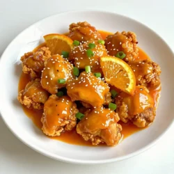 - 1 lb boneless chicken thighs, cut into bite-sized pieces - 1 cup cornstarch - 2 large eggs, beaten - 1 tablespoon fresh ginger, minced - 2 cloves garlic, minced - &frac12; cup freshly squeezed orange juice - Zest of 1 orange - &frac12; cup granulated sugar - &frac14; cup soy sauce - 2 tablespoons rice vinegar - 1 tablespoon chili sauce (adjust to your heat preference) This recipe uses chicken thighs for a tender bite. The cornstarch gives a crispy coating. Beating the eggs helps the cornstarch stick well. Fresh ginger and garlic add a punch of flavor. The orange juice and zest bring a bright, sweet taste. They balance the dish and make it pop. For the sauce, sugar adds sweetness. Soy sauce gives a salty depth. Rice vinegar adds tanginess, enhancing the flavor. The chili sauce brings heat, which you can adjust. With these ingredients, you create a dish full of flavor. Each bite is crunchy, sweet, and spicy. Enjoy making this easy and tasty recipe! {{ingredient_image_2}} To start, you need to marinate the chicken. Take 1 pound of boneless chicken thighs and cut them into bite-sized pieces. In a medium bowl, season the chicken with a pinch of salt and pepper. Mix well and let it marinate for about 15 minutes. This step adds flavor and helps the chicken stay juicy. Next, set up your breading station. Place 1 cup of cornstarch in one bowl and 2 beaten eggs in another. Take a marinated chicken piece and dip it into the cornstarch. Make sure it is fully coated. Then, immerse it in the beaten egg. Let any extra egg drip off. This double coating gives the chicken a crispy texture when fried. Now, it's time to cook the chicken. Heat 1 cup of vegetable oil in a large skillet or wok over medium-high heat. To check if the oil is hot enough, drop a small spoonful of the cornstarch into the oil. If it sizzles, you are ready. Carefully add the coated chicken pieces in batches. Fry them for about 3 to 4 minutes per side until they are golden brown and fully cooked. Use a slotted spoon to remove the chicken and place it on paper towels to drain any excess oil. In a separate pan, combine the minced ginger, minced garlic, &frac12; cup of freshly squeezed orange juice, zest of 1 orange, &frac12; cup of granulated sugar, &frac14; cup of soy sauce, 2 tablespoons of rice vinegar, and 1 tablespoon of chili sauce. Cook over medium heat, stirring occasionally, until the sugar dissolves and the sauce thickens. This should take about 5 to 7 minutes. Once the sauce has thickened, carefully add the fried chicken pieces to the pan. Gently toss everything together. You want to make sure the chicken is evenly coated in the orange sauce. Let it simmer for an additional 2 to 3 minutes. This helps the flavors blend beautifully. Transfer the Spicy Orange Chicken to a serving dish. Arrange it nicely to make it look appealing. Garnish with freshly sliced green onions. If you like, sprinkle some sesame seeds on top for an extra touch of flair. Enjoy your delicious homemade Hot Panda Express Orange Chicken! To change the heat level of your orange chicken, you can use different chili sauces. If you want more heat, try a hot chili paste. If you prefer it milder, reduce the amount of chili sauce in the recipe. A little goes a long way. Start with a small amount and taste as you go. You can also add fresh chilies for a kick. Frying the chicken well is key for great texture. Make sure the oil is hot enough before adding chicken. If the oil is too cool, the chicken will soak up more oil. Heat the oil over medium-high heat until it sizzles when you drop in a small piece of cornstarch. This ensures a crispy finish. Fry in small batches to keep the oil temperature steady. For a burst of extra flavor, add spices or citrus. Try adding a pinch of red pepper flakes for more heat. You can also squeeze in more orange juice or add lime zest. This boosts the taste and freshness of the dish. Experiment with spices like five-spice powder or even a splash of sesame oil for depth. Pro Tips Coat for Crunch: Make sure to coat the chicken evenly in cornstarch before dipping it in the egg. This will give you a thicker, crunchier texture once fried. Maintain Oil Temperature: Keep an eye on the oil temperature while frying. If it gets too hot, the chicken will burn on the outside and remain raw inside. Use a thermometer if possible. Customize Spice Level: Adjust the amount of chili sauce based on your heat preference. Start with less if you are unsure and add more to taste. Fresh is Best: Use freshly squeezed orange juice and zest for the most vibrant flavor. Avoid bottled juice as it can lack the necessary freshness and aroma. {{image_4}} You can swap chicken thighs for chicken breasts. Chicken breasts are leaner. They cook faster, but may dry out. Thighs offer more flavor and stay juicy. Choose based on your taste and health goals. If you want a lighter meal, try baking instead of frying. Baking cuts down on oil and calories. Coat the chicken in cornstarch and eggs, then bake at 400&deg;F for 20-25 minutes. This gives you a crispy texture without the extra fat. Experimenting with sauces is fun! You can try teriyaki, sweet and sour, or even a spicy chili sauce. Each sauce brings a unique twist. Adjust the sweetness and heat to match your taste. Enjoy exploring new flavors! Store your leftover orange chicken in an airtight container. Make sure it cools to room temperature first. Place it in the fridge and eat it within three days for the best taste. Always label your container with the date. If you want to keep orange chicken longer, you can freeze it. Place the cooled chicken in a freezer-safe bag or container. Squeeze out as much air as possible to prevent freezer burn. It can last for about three months in the freezer. To reheat, thaw it overnight in the fridge. Then, heat it in a pan on low. This keeps it crispy and tasty. When stored properly in the fridge, orange chicken stays good for about three days. If frozen, it lasts up to three months. After that, the taste and texture can suffer. Always check for any off smells or changes before eating. The spice level of Panda Express Orange Chicken is mild to medium. It has a nice kick from the chili sauce. Most people enjoy the flavor without feeling overwhelmed by heat. You can adjust the spice by adding more or less chili sauce when you cook. Yes, you can make this dish gluten-free! Simply use gluten-free soy sauce. You can find this at most grocery stores. Also, check that your chili sauce is gluten-free. With these swaps, you can enjoy this tasty meal without worry. To keep the chicken crispy, fry it in hot oil. Make sure the oil temperature is right before you add the chicken. After frying, let the chicken rest on paper towels. This helps drain excess oil. Finally, serve the chicken right away for the best crunch! You now have all the steps to make delicious Panda Express orange chicken at home. Start with quality ingredients like chicken thighs, fresh ginger, and orange juice for the best flavor. Don't forget to marinate, bread, and fry the chicken perfectly. Use our tips to adjust spice levels and explore healthy alternatives. With the storage info, enjoying your chicken later is easy. Try different variations to keep the meal exciting. This dish is simple and packed with taste. You can impress family and friends with your cooking skills. Enjoy cooking and savoring every bite!