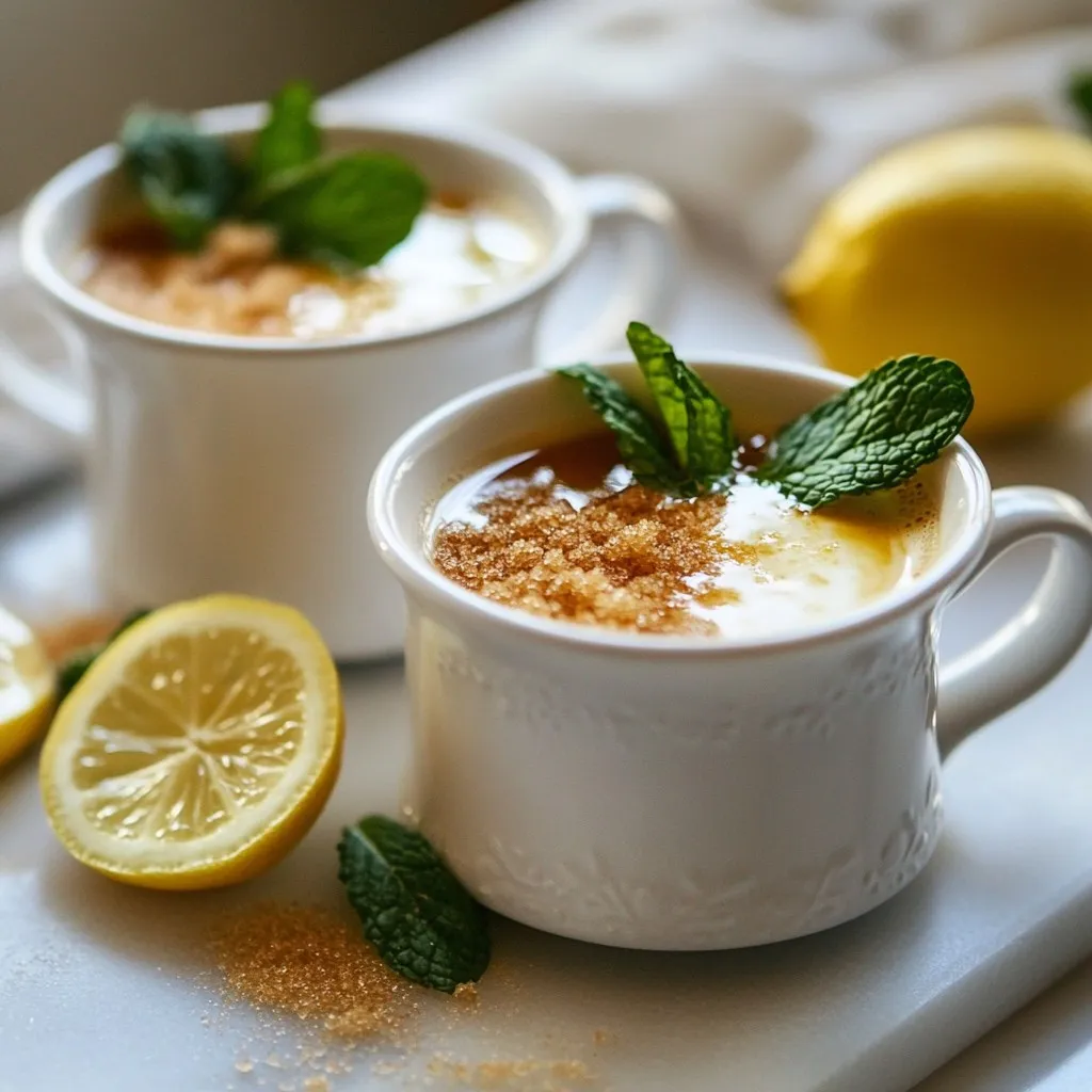 - 4 cups water - 4 teaspoons loose black tea (or 4 tea bags) - 2 tablespoons brown sugar (or to taste) - 1 cup milk (whole or a dairy alternative) - 1 tablespoon fresh mint leaves (optional, for garnish) - Lemon slices (optional, for garnish) For a great cup of traditional Irish tea, you need just a few key items. First, start with fresh water. Always use cold water, as it helps to bring out the best flavors. Next, choose loose black tea or tea bags. I often use a strong blend like Irish breakfast tea. It gives the tea a rich taste. Brown sugar adds a nice sweetness. You can adjust the amount based on your taste. For a creamy texture, add milk. Whole milk works well, but you can use any dairy alternative you like. Garnishes like fresh mint leaves or lemon slices can make your tea look and taste even better. They offer a refreshing touch that elevates the drink. These simple ingredients create a cozy experience. Enjoying this tea is like having a warm hug in a cup! {{ingredient_image_2}} 1. Boiling water and steeping tea Pour 4 cups of water into a medium saucepan. Place it on high heat. Bring the water to a rolling boil. Once boiling, remove the saucepan from the heat. Add 4 teaspoons of loose black tea or 4 tea bags. Let the tea steep for 5 to 7 minutes. Adjust the time as you like; less time gives a milder flavor, while more time makes it stronger. 2. Straining tea and adding sweeteners If you used loose tea, strain it through a fine mesh strainer. If you used tea bags, just take them out. While the tea is warm, stir in 2 tablespoons of brown sugar. Taste it as you go to find your perfect sweetness. 3. Combining milk for a creamy texture Gradually pour in 1 cup of milk while you stir the tea. This makes it creamy and smooth. Place the brewed tea back on low heat for about 2 minutes. Be careful not to let it boil again. This step warms the tea through without changing its taste. Serve this cozy drink in sturdy mugs. If you want, add a sprig of fresh mint and a slice of lemon to each mug. This adds a nice look and a bit of extra flavor. Enjoy your traditional Irish tea! To make the best cup of traditional Irish tea, follow these tips. - Ideal steeping times: Steep black tea for 5 to 7 minutes. For a mild taste, steep for 5 minutes. If you like it strong, go for 7 minutes. Adjust this time based on your taste. - Adjusting sweetness and creaminess: Start with 2 tablespoons of brown sugar. Stir it in while the tea is warm. Taste as you go. Add more sugar if you want it sweeter. For creaminess, add 1 cup of milk. Pour it in slowly, mixing well. This gives a rich, smooth texture. - Best practices for serving: Use sturdy mugs for serving. This keeps your tea warm longer. Garnish with mint leaves or lemon slices for a fresh look and taste. It’s a nice touch that makes the tea feel special. Enjoy your perfect cup of Irish tea! Pro Tips Brewing Time Matters: The steeping time can greatly affect the flavor of your tea. Experiment with 5 to 7 minutes to find your perfect balance. Milk Choices: Whole milk gives a rich, creamy texture, but feel free to use a dairy alternative like almond or oat milk for a lighter option. Sweetness Levels: Adjust the amount of brown sugar based on your preference. You can also try honey or maple syrup for a unique twist. Garnish for Flavor: Fresh mint and lemon slices not only enhance the presentation but also add refreshing notes to your cozy tea experience. {{image_4}} You can switch up traditional Irish tea in fun ways. One option is to use flavored teas or herbal blends. Try a chai tea or a berry-infused blend for a twist. Flavored teas bring unique tastes that can brighten your day. If you need a dairy-free option, explore milk alternatives. Almond milk or oat milk work well. They add a hint of sweetness and make the tea creamy. Just pour slowly, like you would with regular milk. You can also add spices like cinnamon or ginger. A pinch of cinnamon gives warmth. Ginger adds a nice kick. Both spices enhance flavor and bring health benefits, too. Just remember to taste as you go. Adjust the amount to suit your palate. These variations let you enjoy Irish tea in new and exciting ways. Feel free to mix and match until you find your perfect brew. After brewing your Irish tea, you might have some left. Here’s how to store it well: - Refrigeration: Pour leftover tea into a clean, airtight container. This keeps it fresh. Place it in the fridge within two hours of brewing. Avoid letting it sit out too long. - Reheating Tips: When you want to drink your tea, pour it into a pot. Heat it on low. Stir it gently. Do not let it boil again. Boiling can make it taste bitter. - Preserving Flavor: For the best taste, drink your leftover tea within two days. If you plan to keep it longer, consider freezing it in ice cube trays. This way, you can add a cube to your next cup for a quick refresh. Enjoy your cozy cup of Irish tea whenever you want! What type of tea is traditionally used in Irish tea? Irish tea uses strong black tea, often Assam or English Breakfast. These teas give a rich flavor that pairs well with milk and sugar. I prefer loose black tea for the best taste, but tea bags work too. Just remember to use good quality tea. How do I make Irish tea less bitter? To reduce bitterness, steep the tea for less time. Try steeping for just 3 to 4 minutes. You can also add more milk or sugar. Both help balance the flavors. If you find your tea too strong, pouring in a bit more water can help, too. Can I brew Irish tea without sugar or milk? Yes, you can brew Irish tea without sugar or milk. Simply steep the black tea in boiling water and enjoy it plain. This way, you get the full flavor of the tea. If you want some extra flavor, consider adding lemon slices or fresh mint leaves. In this article, we explored how to brew traditional Irish tea. We covered key ingredients like loose black tea, brown sugar, and milk options. You learned step-by-step instructions for brewing, from steeping to sweetening. We shared tips to perfect your brew and variations to try with different teas or spices. Lastly, we discussed how to store leftover tea while keeping it fresh. Enjoy your tea journey and remember, the best cup is the one made with love!