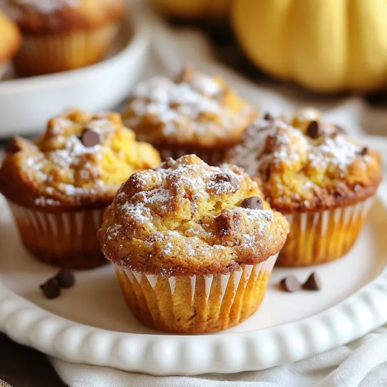To make Pumpkin Spice Latte Muffins, you will need the following ingredients: - 1 cup canned pumpkin puree - 1/2 cup brewed coffee (cooled) - 1/2 cup vegetable oil - 1/2 cup packed brown sugar - 1/4 cup granulated sugar - 2 large eggs - 1 1/2 cups all-purpose flour - 1 teaspoon baking powder - 1 teaspoon baking soda - 1 teaspoon ground cinnamon - 1/2 teaspoon ground nutmeg - 1/2 teaspoon ground ginger - 1/4 teaspoon salt - Optional: 1/2 cup chopped walnuts or pecans - Optional: 1/4 cup mini chocolate chips These ingredients create a rich, moist muffin that captures the essence of fall. The pumpkin adds a warm flavor, while the coffee gives a nice boost. The spices blend perfectly, making each muffin cozy and inviting. You can also mix in nuts or chocolate chips for extra fun. {{ingredient_image_2}} - Preheat oven to 350°F (175°C). - Prepare muffin tin with liners or grease. - Combine pumpkin puree, cooled coffee, vegetable oil, brown sugar, and granulated sugar. - Stir until smooth and well mixed. - Add eggs one at a time. - Mix well after each egg to blend fully. - In a separate bowl, whisk flour, baking powder, baking soda, cinnamon, nutmeg, ginger, and salt. - This ensures even flavor and rise in muffins. - Gradually mix dry ingredients into wet batter. - Stir gently until just combined. A few lumps are okay. - If you like, fold in nuts or chocolate chips. - Fill muffin cups about two-thirds full. - Bake for 18-20 minutes. - Check doneness with a toothpick; it should come out clean. - Avoid overmixing for a tender texture. This helps keep your muffins soft and fluffy. - Ensure the batter is not too runny. A thicker batter gives muffins a nice rise. - Use a toothpick to test doneness. Insert it into the center of a muffin; it should come out clean. - Adjust baking time based on oven type. Some ovens heat differently, so keep an eye on them. - Dust with powdered sugar for an elegant touch. It adds sweetness and looks great. - Serve with whipped cream on top. This makes your muffins a delightful treat to enjoy with coffee. Pro Tips Use Fresh Pumpkin: For the best flavor, consider using fresh pumpkin instead of canned. Roast it and puree it for a richer taste. Mixing Technique: Avoid overmixing the batter. Mixing just until combined will ensure your muffins remain tender and fluffy. Cool Down: Let the muffins cool in the pan for a few minutes before transferring them to a wire rack. This helps them set and prevents sticking. Flavor Variations: Experiment with different spices or add-ins, such as dried cranberries or white chocolate chips, for a unique twist on the classic recipe. {{image_4}} You can change the flavor of your muffins easily. Try adding spices like cloves or allspice. These spices bring a warm taste to the muffins. You can also swap the pumpkin puree for apple sauce. This gives the muffins a fruity twist while keeping them moist. If you need a gluten-free option, use gluten-free flour. It works well, and your muffins will still rise nicely. For a vegan twist, replace the eggs with flaxseed meal. Mix one tablespoon of flaxseed meal with three tablespoons of water. Let it sit for five minutes to thicken. This will help bind the ingredients together. Make these muffins even more special by adding cranberries or walnuts. These ingredients add a burst of flavor and a nice crunch. If you love chocolate, incorporate different types like dark or milk chocolate. This adds a sweet surprise in each bite, perfect for fall mornings. Store your pumpkin spice latte muffins at room temperature for 1-2 days. Keep them in an airtight container. This helps keep them fresh and soft for quick snacks or breakfast. For long-term storage, freeze your muffins for up to 3 months. Wrap each muffin individually in plastic wrap or foil. This prevents freezer burn and keeps them tasty when you're ready to enjoy them later. To enjoy your muffins warm, reheat them in the microwave for a few seconds. You can also use the oven. Just place them in a preheated oven at 350°F (175°C) for about 5-10 minutes. This makes them warm and cozy, perfect for any fall morning. Yes, but ensure it’s cooked and pureed smoothly. Fresh pumpkin gives a nice, natural flavor. To prepare, cut a pumpkin, roast it until soft, and blend until smooth. This method takes more time but adds a special touch to your muffins. Check with a toothpick; it should come out clean. Insert it into the center of a muffin. If it comes out with batter, bake for a few more minutes. This quick test helps you avoid overbaking and keeps muffins moist. Yes, they store well and can be made in advance. Allow muffins to cool completely, then store them in an airtight container. They stay fresh for a couple of days at room temperature. For longer storage, freeze them. Reheat easily when you’re ready to enjoy. In this blog post, we covered how to make delicious pumpkin muffins. You learned about key ingredients, step-by-step instructions, and handy tips for success. We explored creative variations and discussed storage methods. These muffins are easy to make and perfect for any occasion. Whether you keep them simple or try new flavors, you can enjoy fresh-baked goodness anytime. Happy baking!
